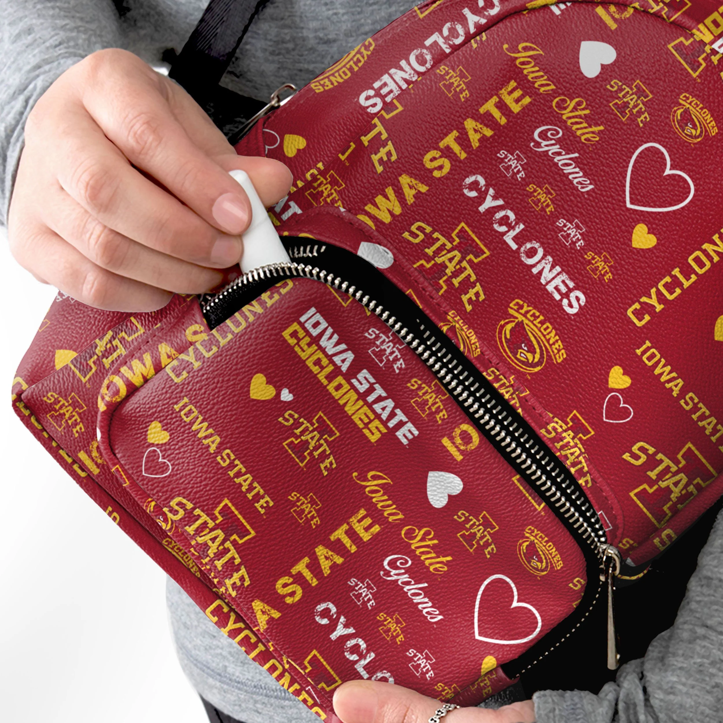 Iowa State Cyclones NCAA Logo Love Mini Backpack - Image 3