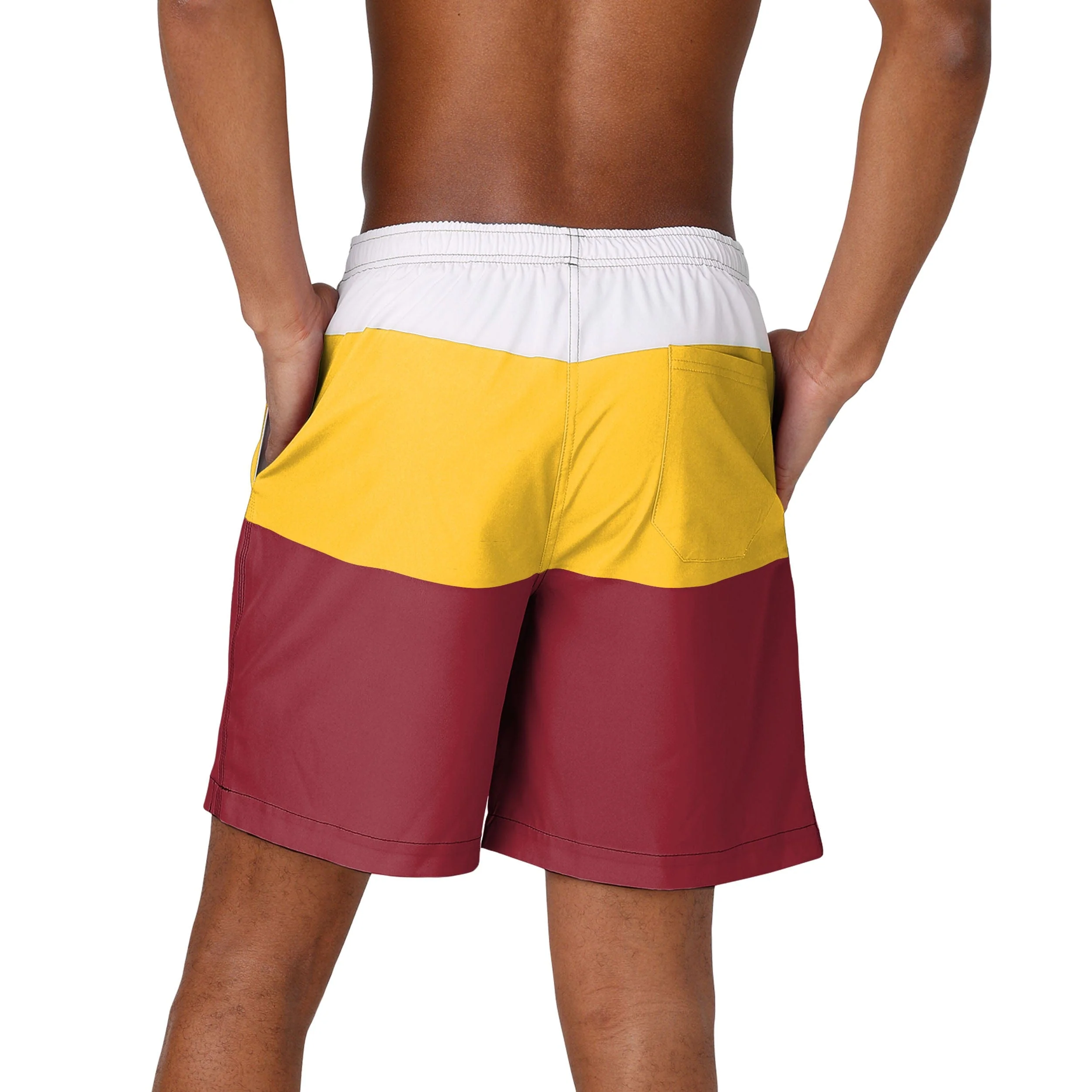 Iowa State Cyclones NCAA Mens 3 Stripe Big Logo Swimming Trunks - Image 3