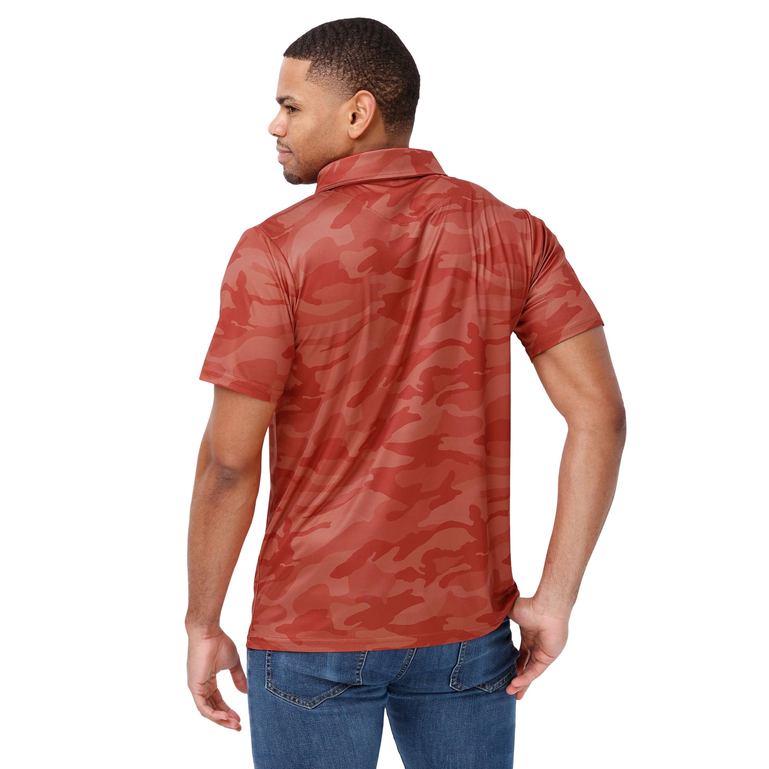 Iowa State Cyclones NCAA Mens Color Camo Polyester Polo - Image 3