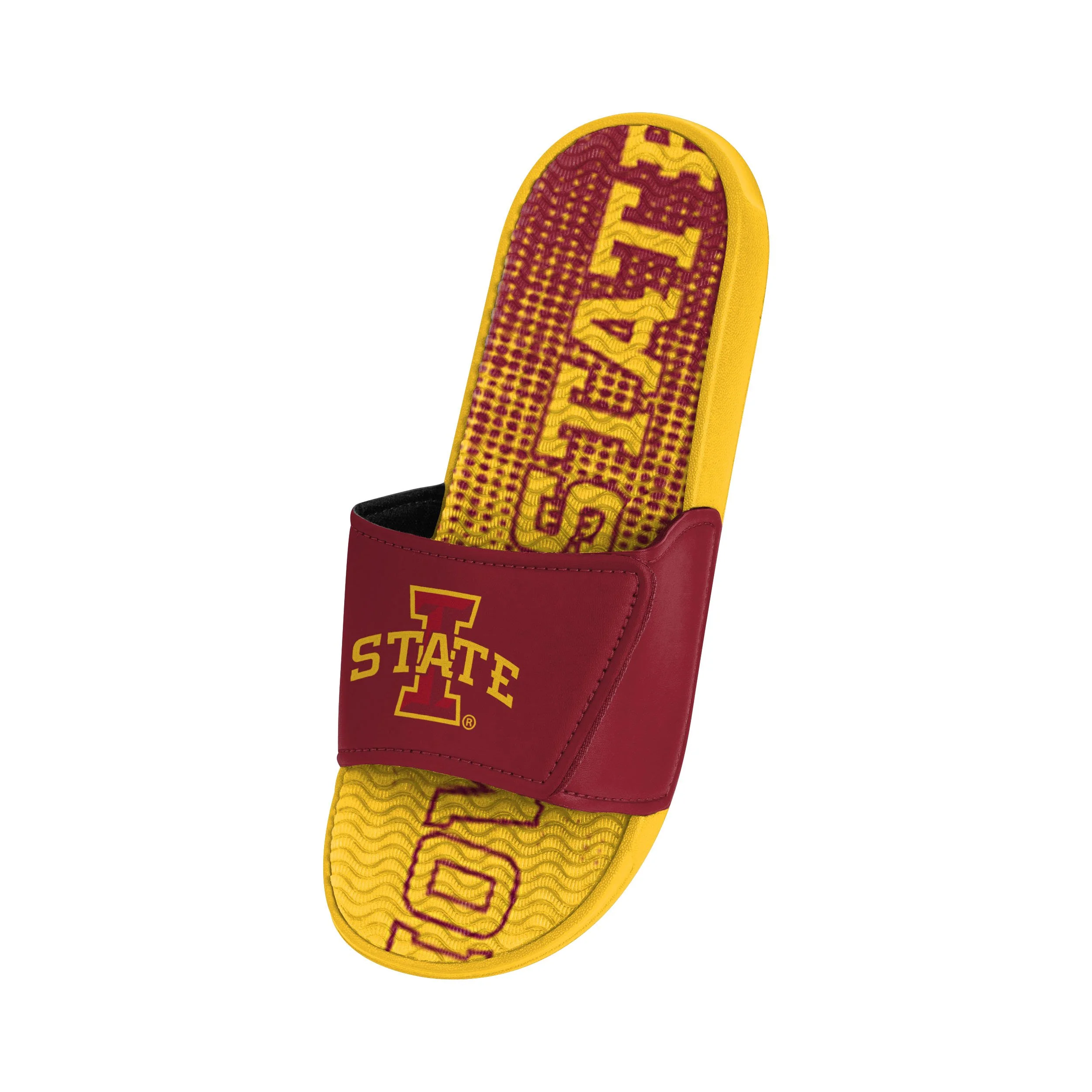 Iowa State Cyclones NCAA Mens Gradient Wordmark Gel Slide - Image 3