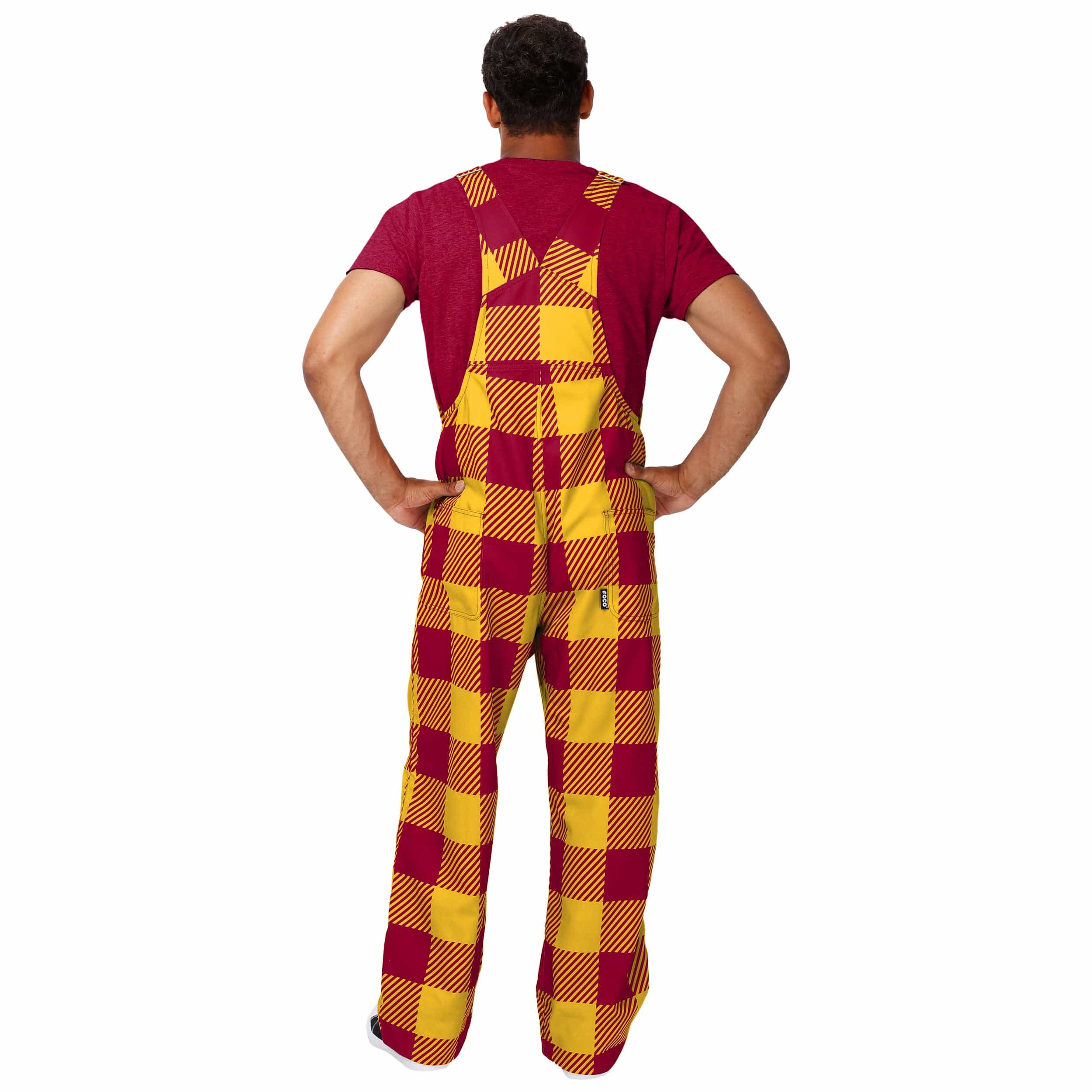 Iowa State Cyclones NCAA Mens Plaid Bib Overalls - Image 2