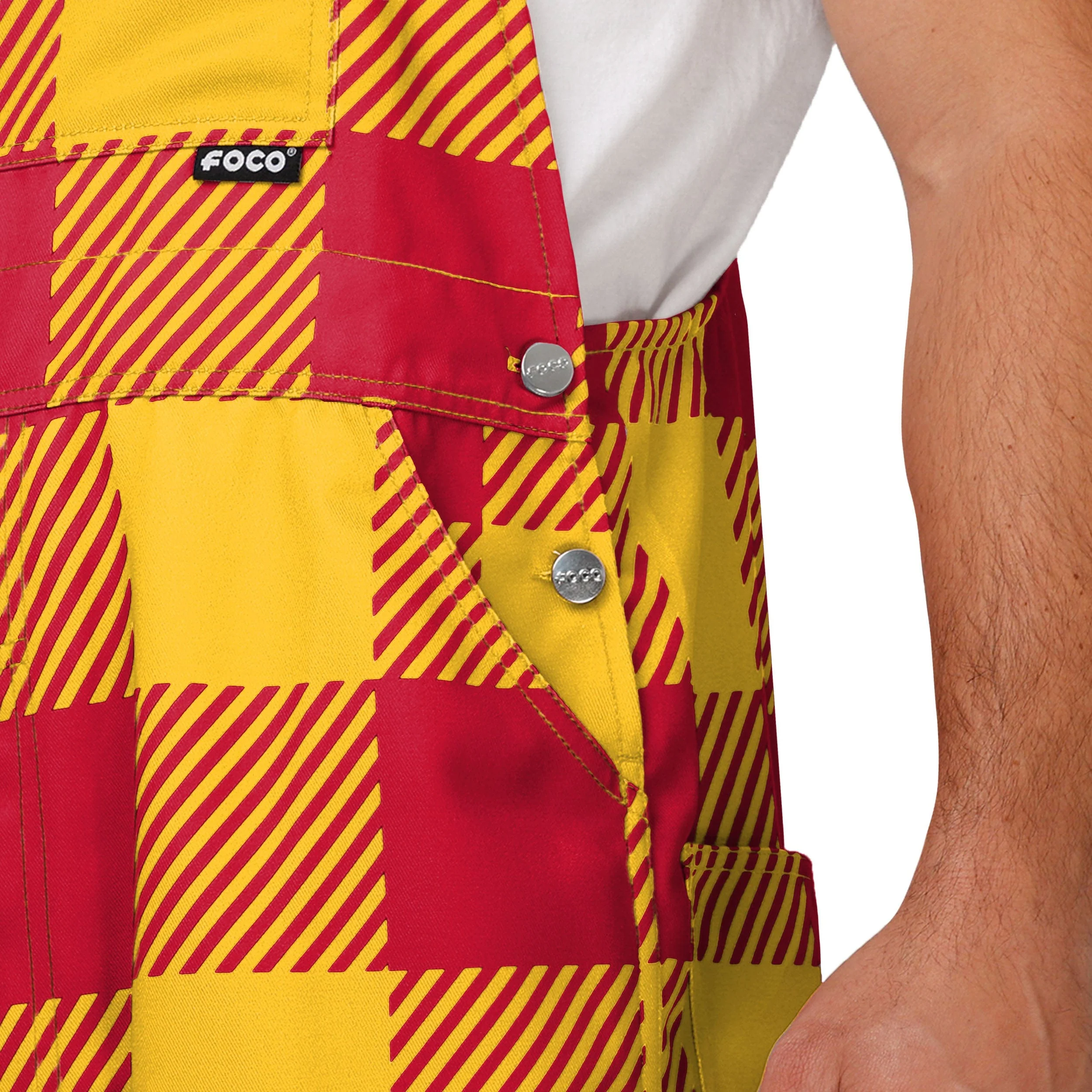 Iowa State Cyclones NCAA Mens Plaid Bib Overalls - Image 5