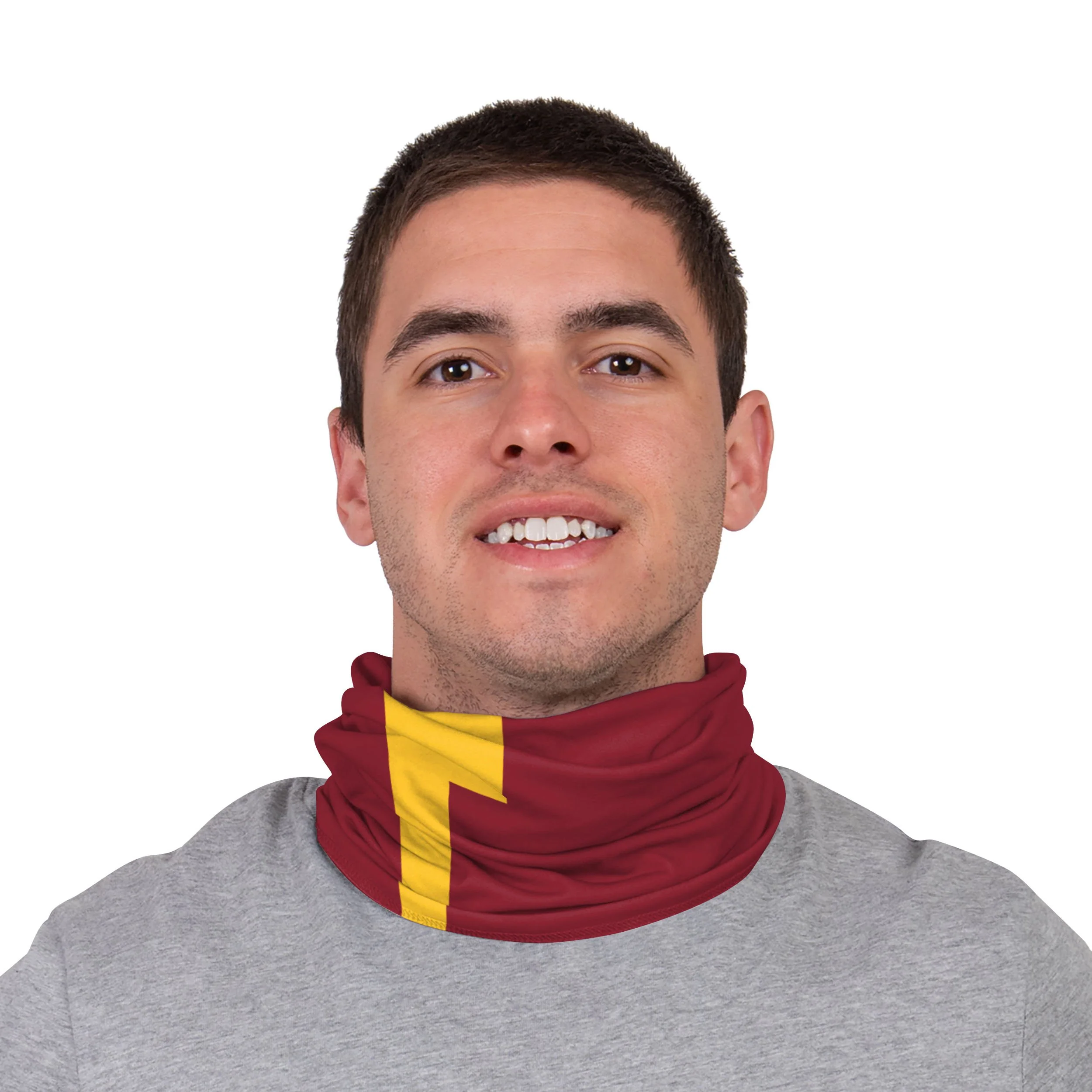 Iowa State Cyclones NCAA On-Field Sideline Team Stripe Big Logo Gaiter Scarf - Image 3