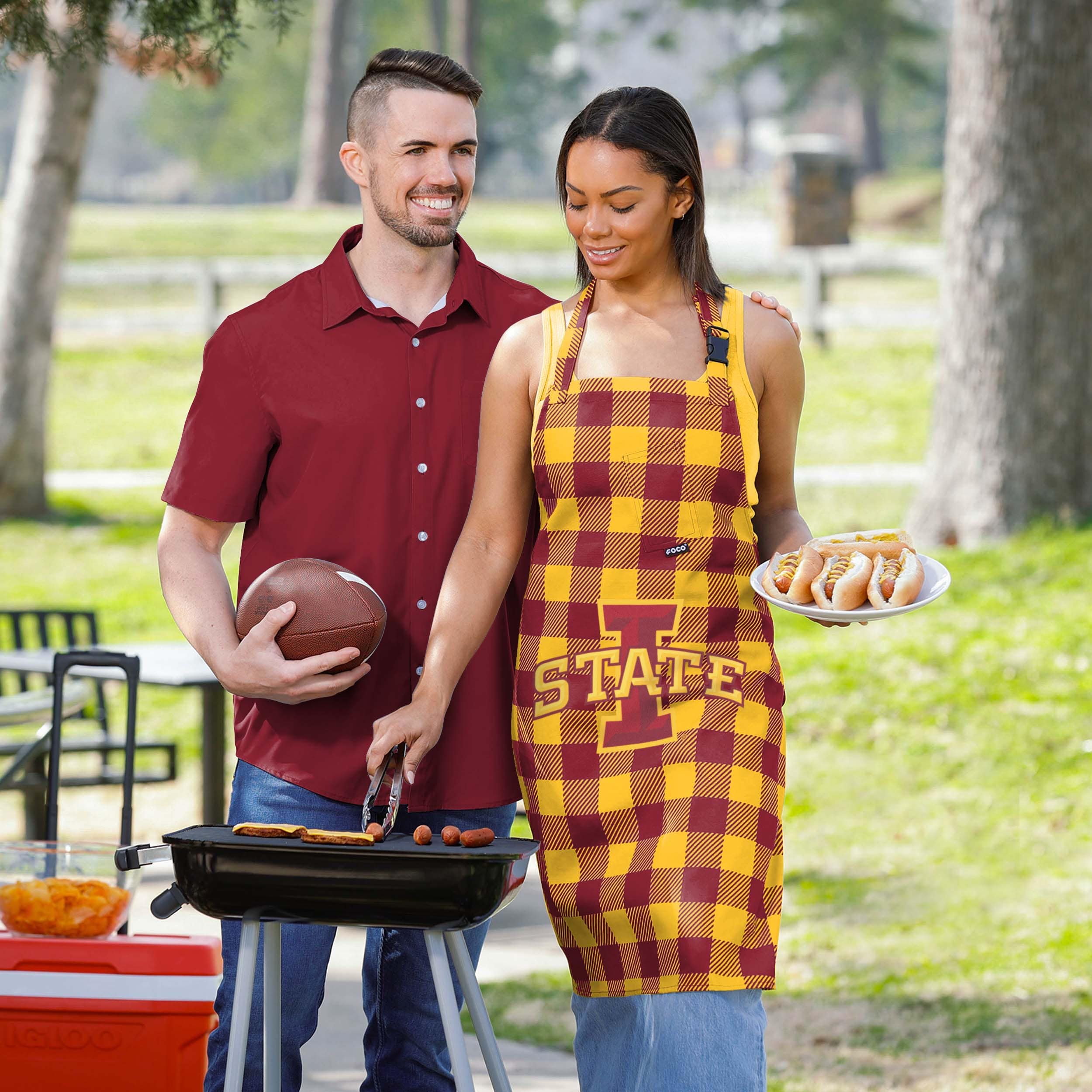 Iowa State Cyclones NCAA Plaid Apron - Image 5
