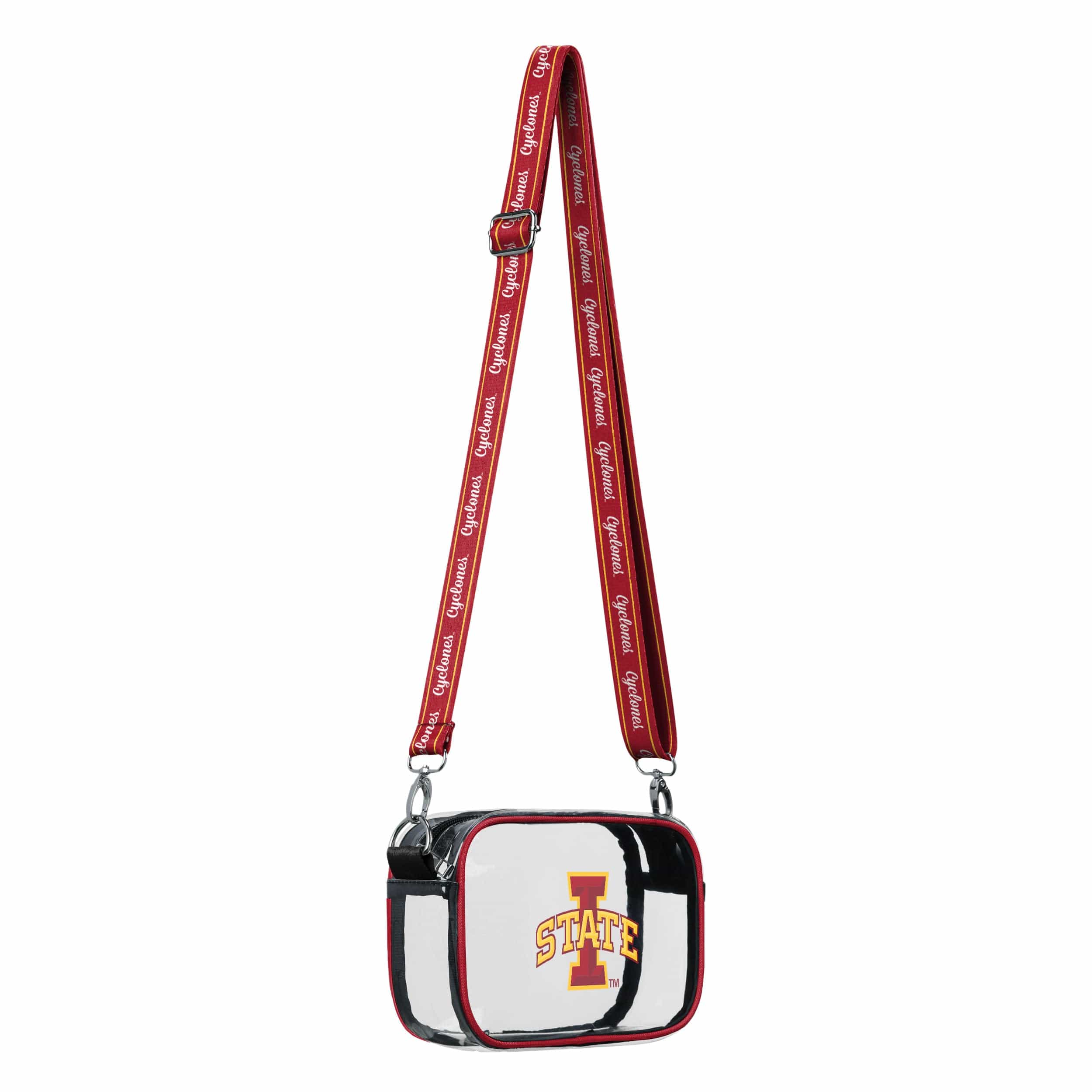 Iowa State Cyclones NCAA Team Stripe Clear Crossbody Bag - Image 2