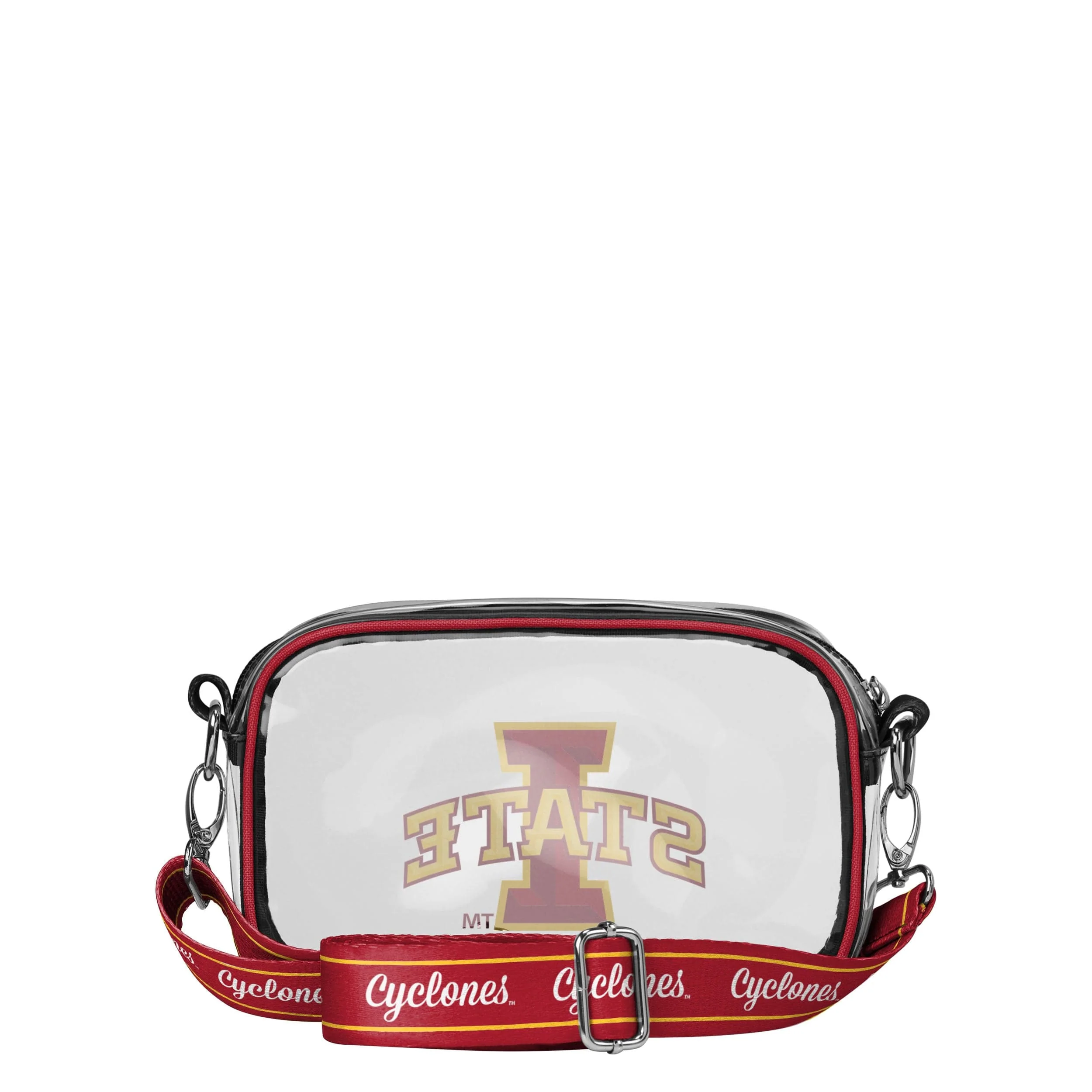 Iowa State Cyclones NCAA Team Stripe Clear Crossbody Bag - Image 5