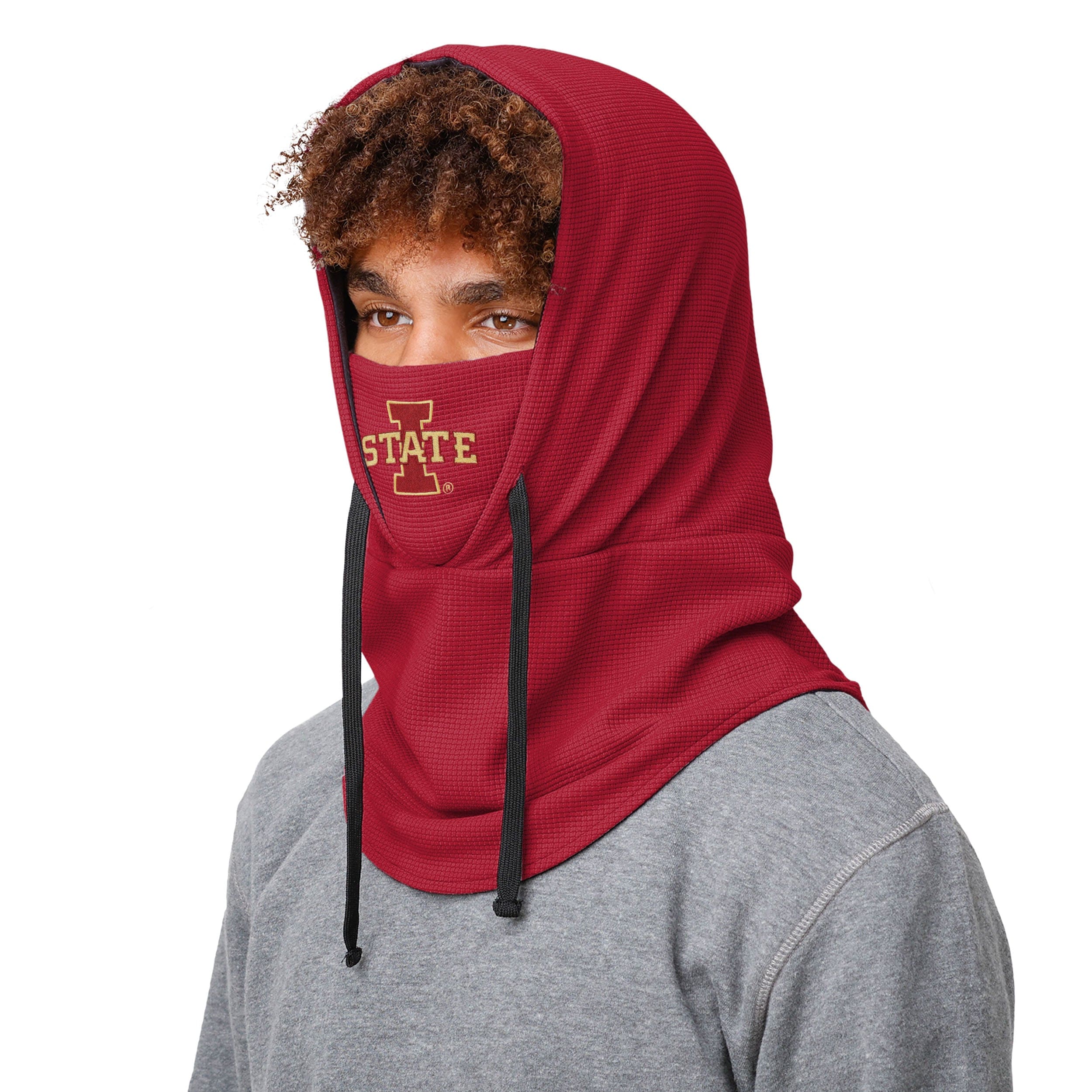 Iowa State Cyclones NCAA Waffle Drawstring Hooded Gaiter - Image 3