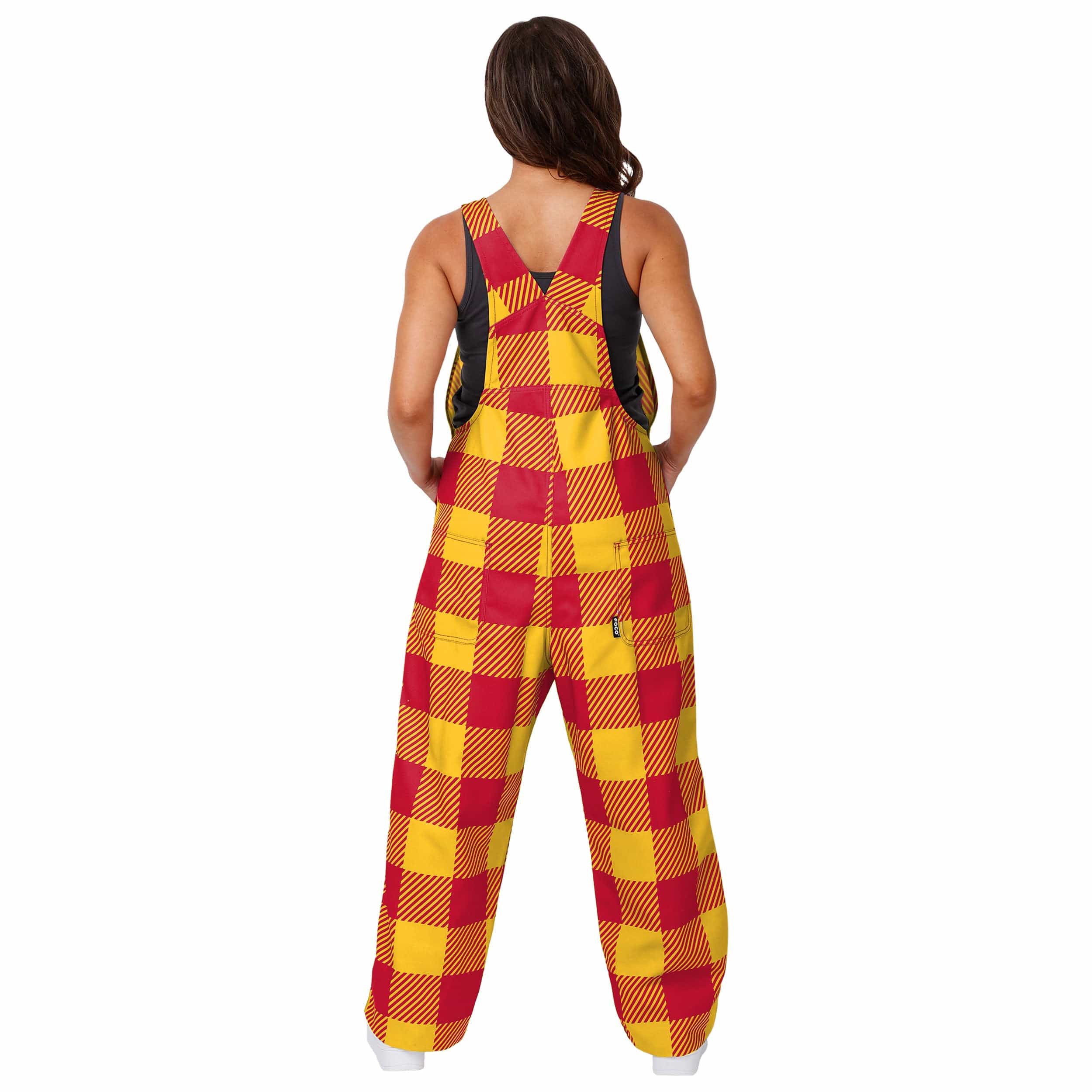 Iowa State Cyclones NCAA Womens Plaid Bib Overalls - Image 2