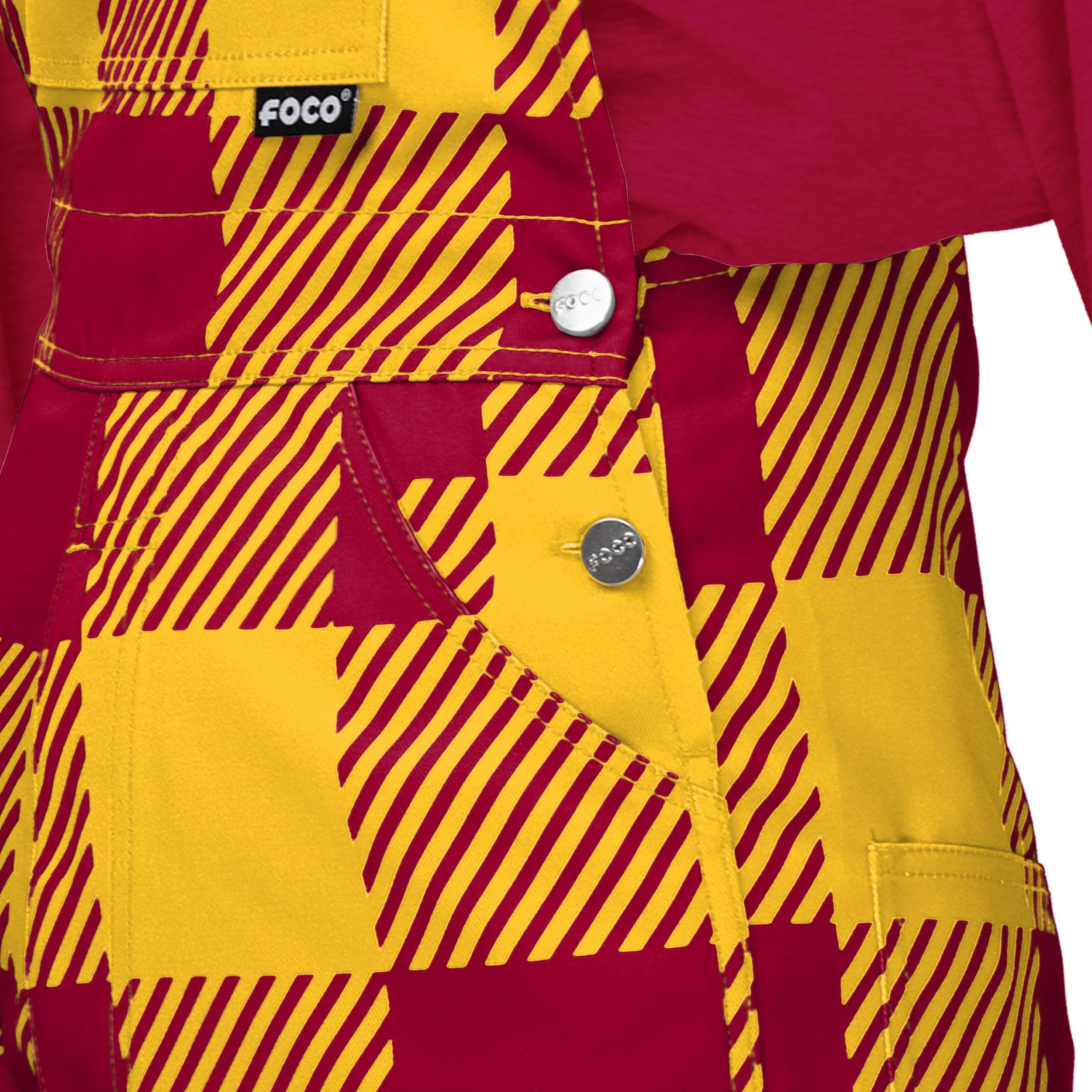 Iowa State Cyclones NCAA Womens Plaid Bib Overalls - Image 5