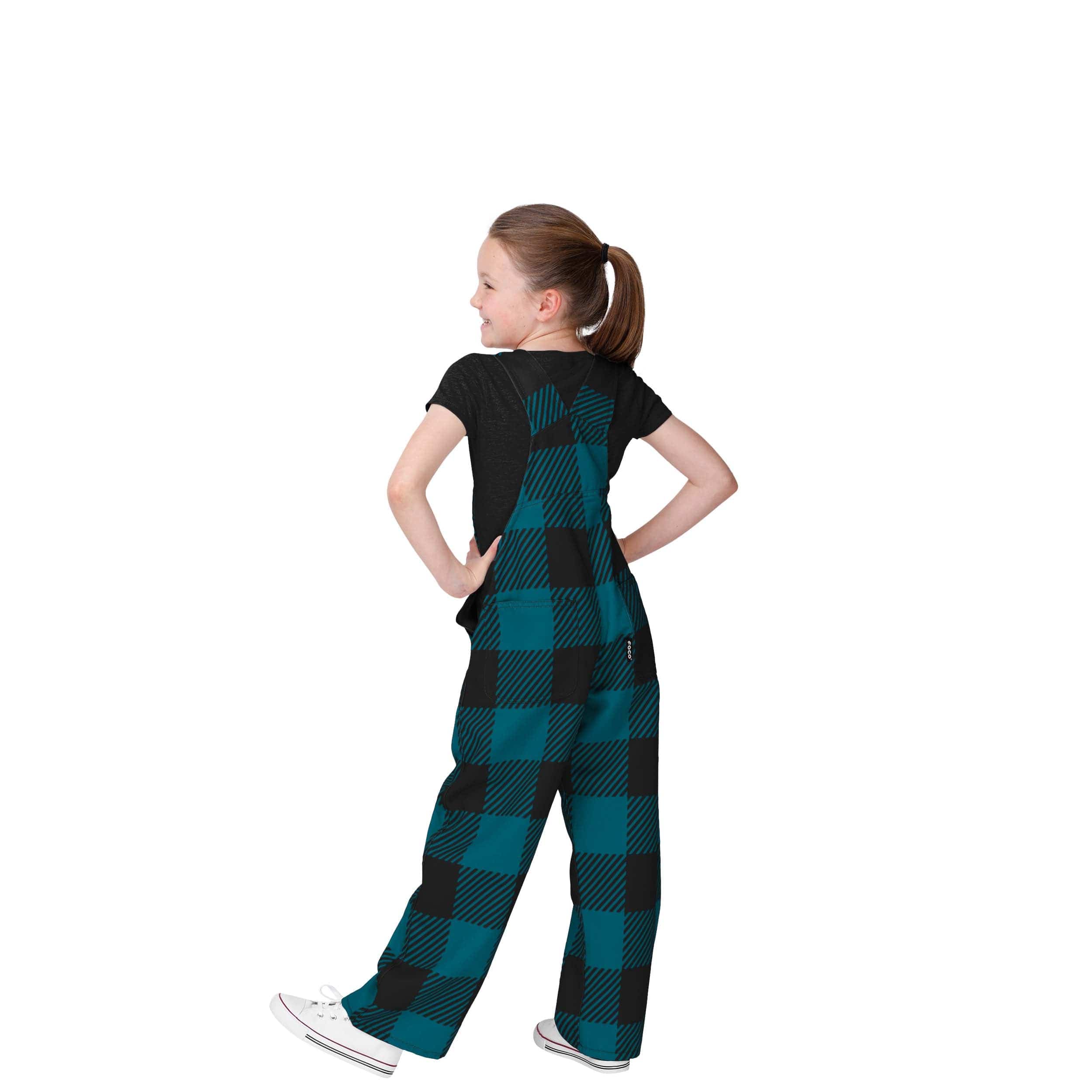 Jacksonville Jaguars NFL Youth Plaid Bib Overalls - Image 2
