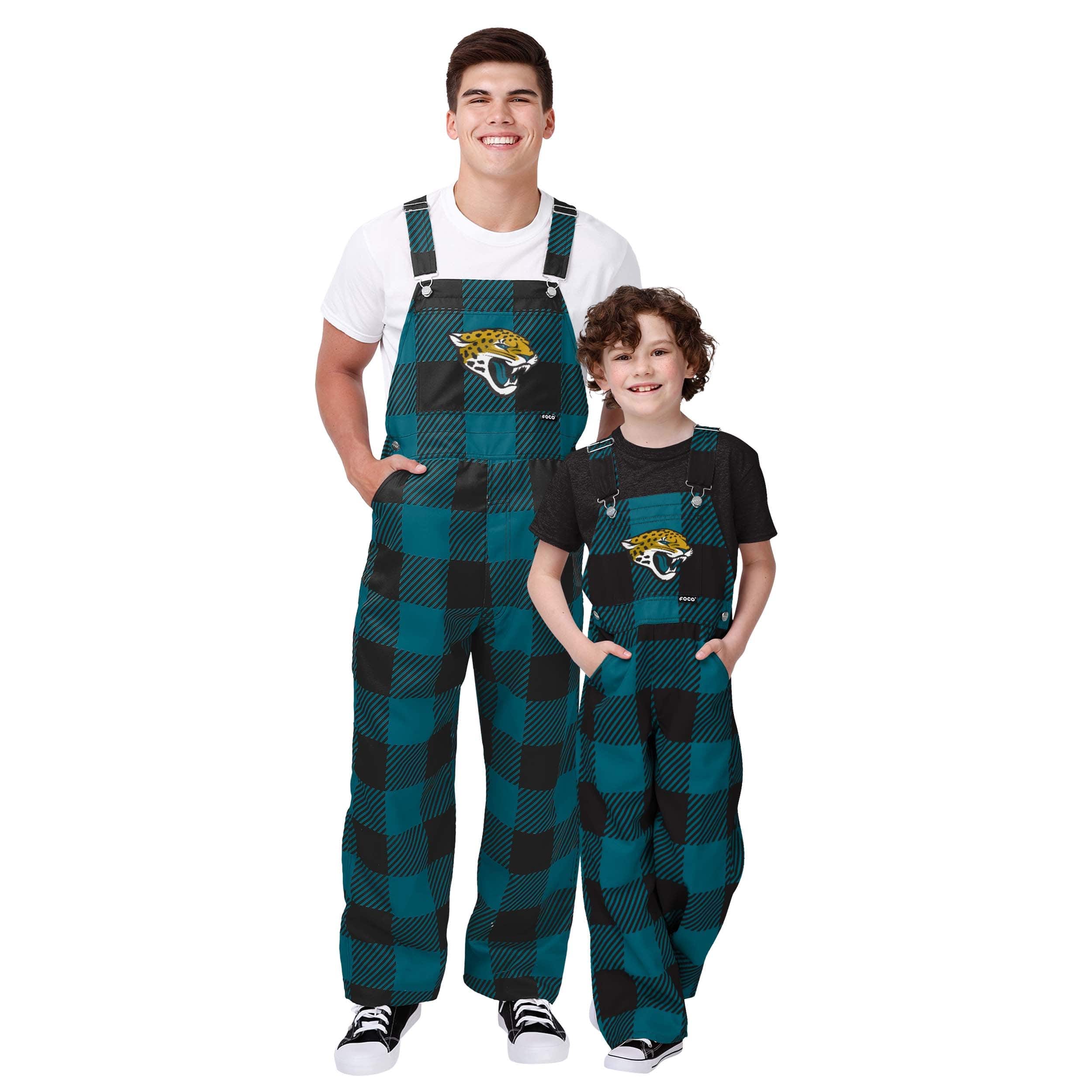 Jacksonville Jaguars NFL Youth Plaid Bib Overalls - Image 3