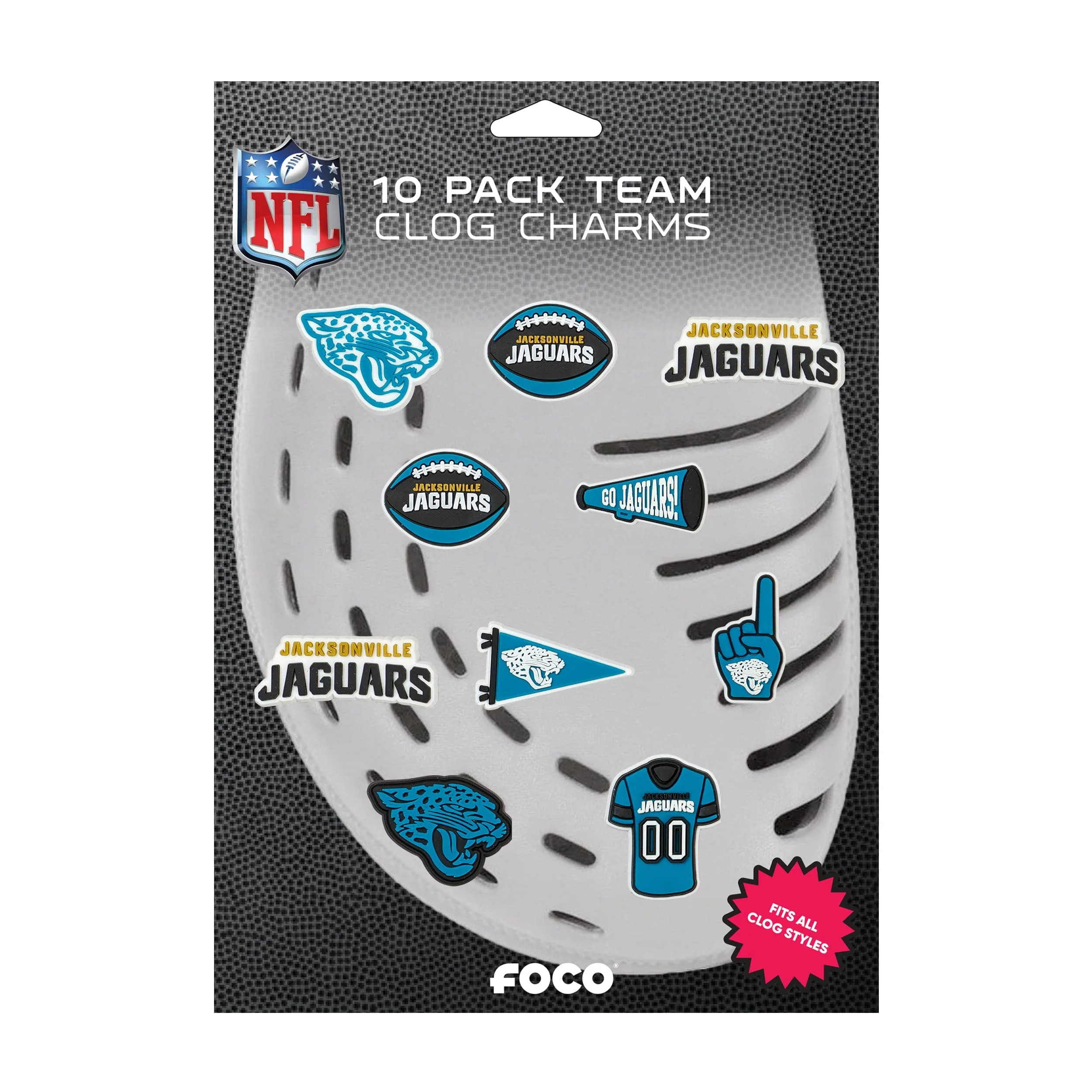 Jacksonville Jaguars NFL 10 Pack Team Clog Charms - Image 5