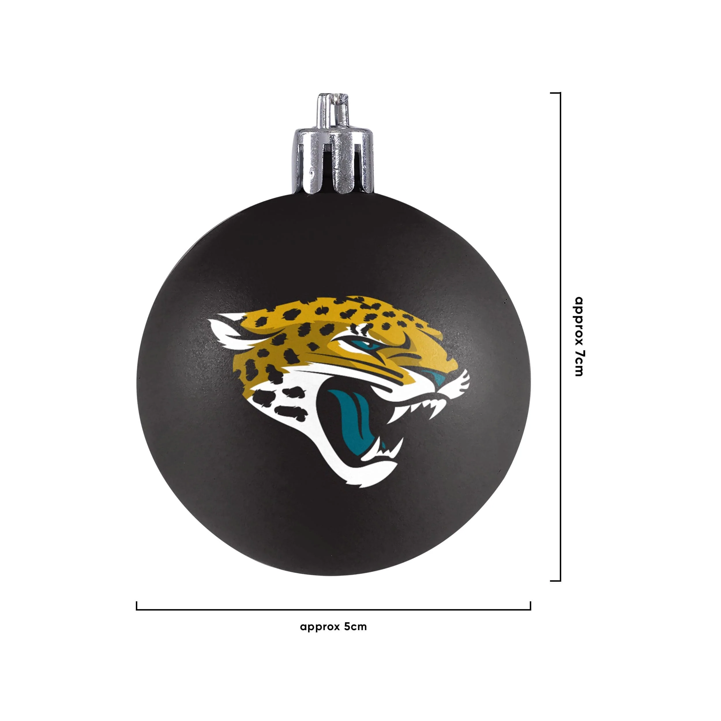 Jacksonville Jaguars NFL 12 Pack Plastic Ball Ornament Set - Image 3