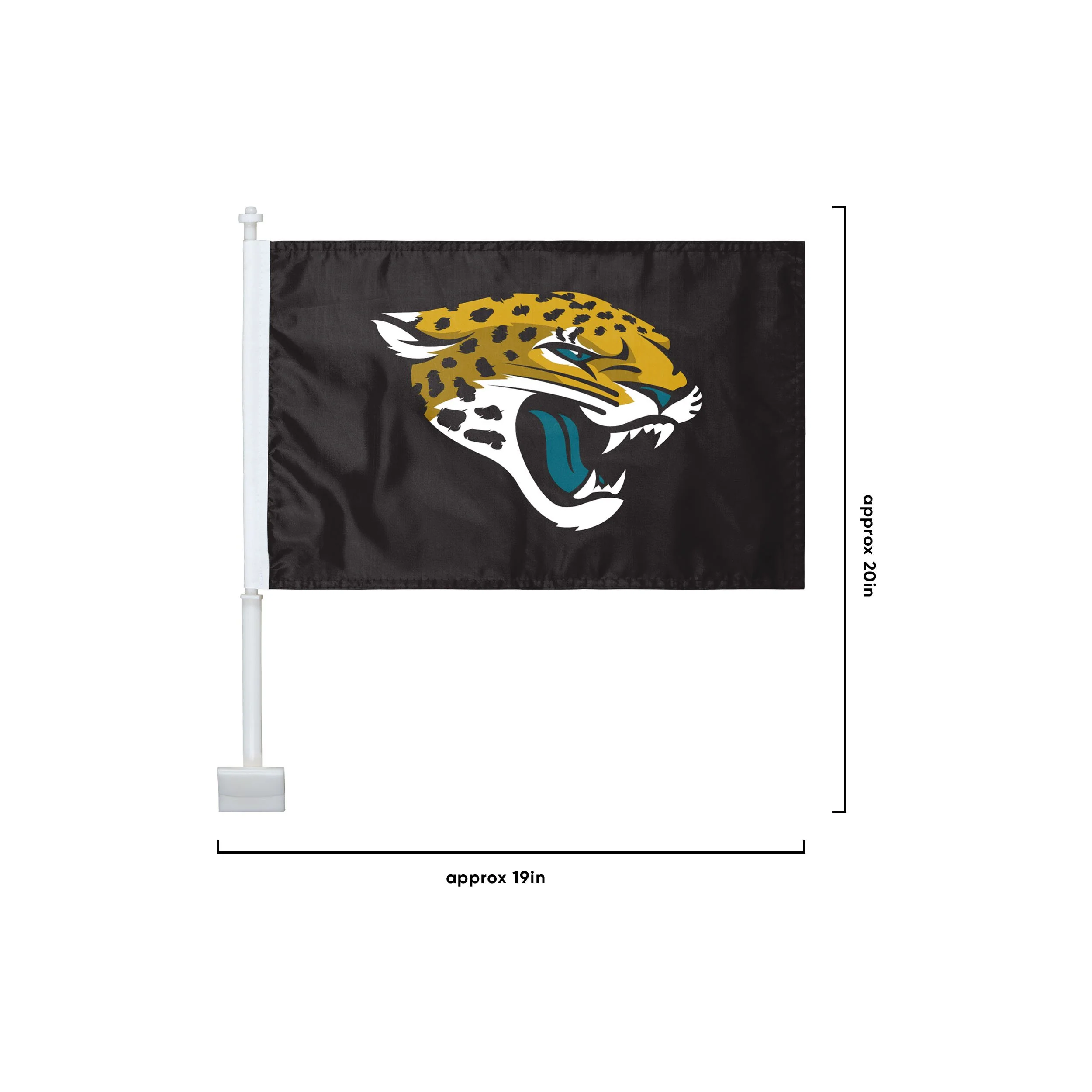 Jacksonville Jaguars NFL 2 Pack Solid Car Flag - Image 3