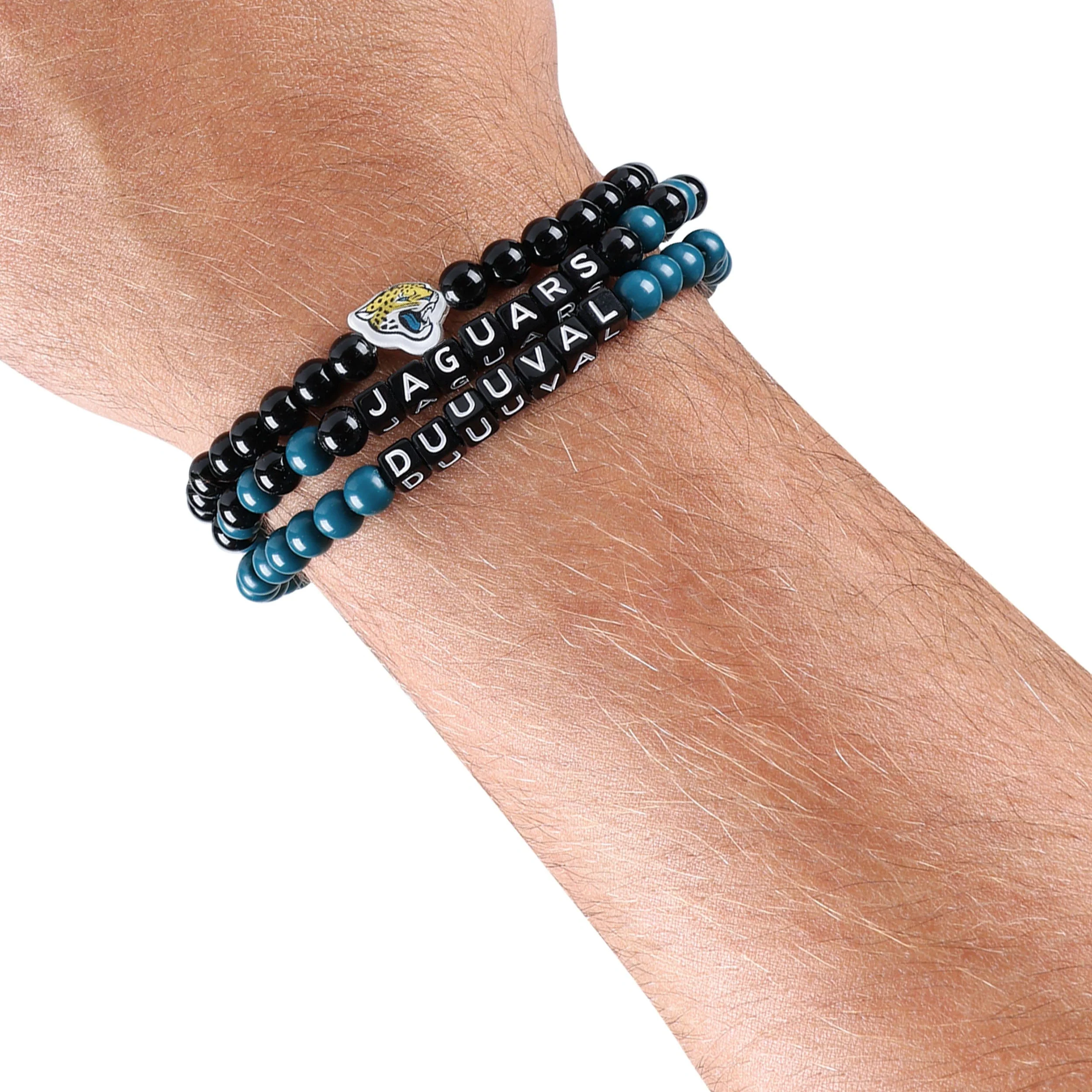 Jacksonville Jaguars NFL 3 Pack Beaded Friendship Bracelet - Image 4