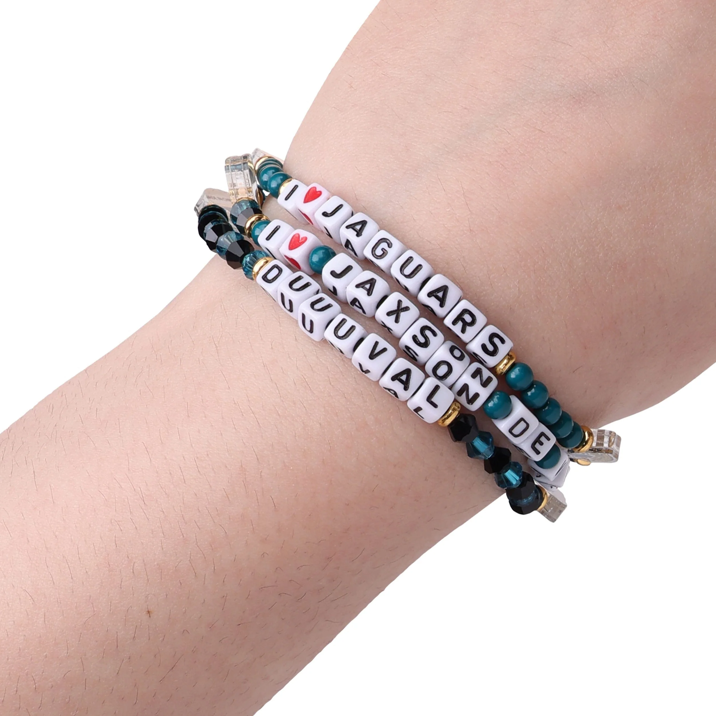 Jacksonville Jaguars NFL 3 Pack Friendship Bracelet - Image 4
