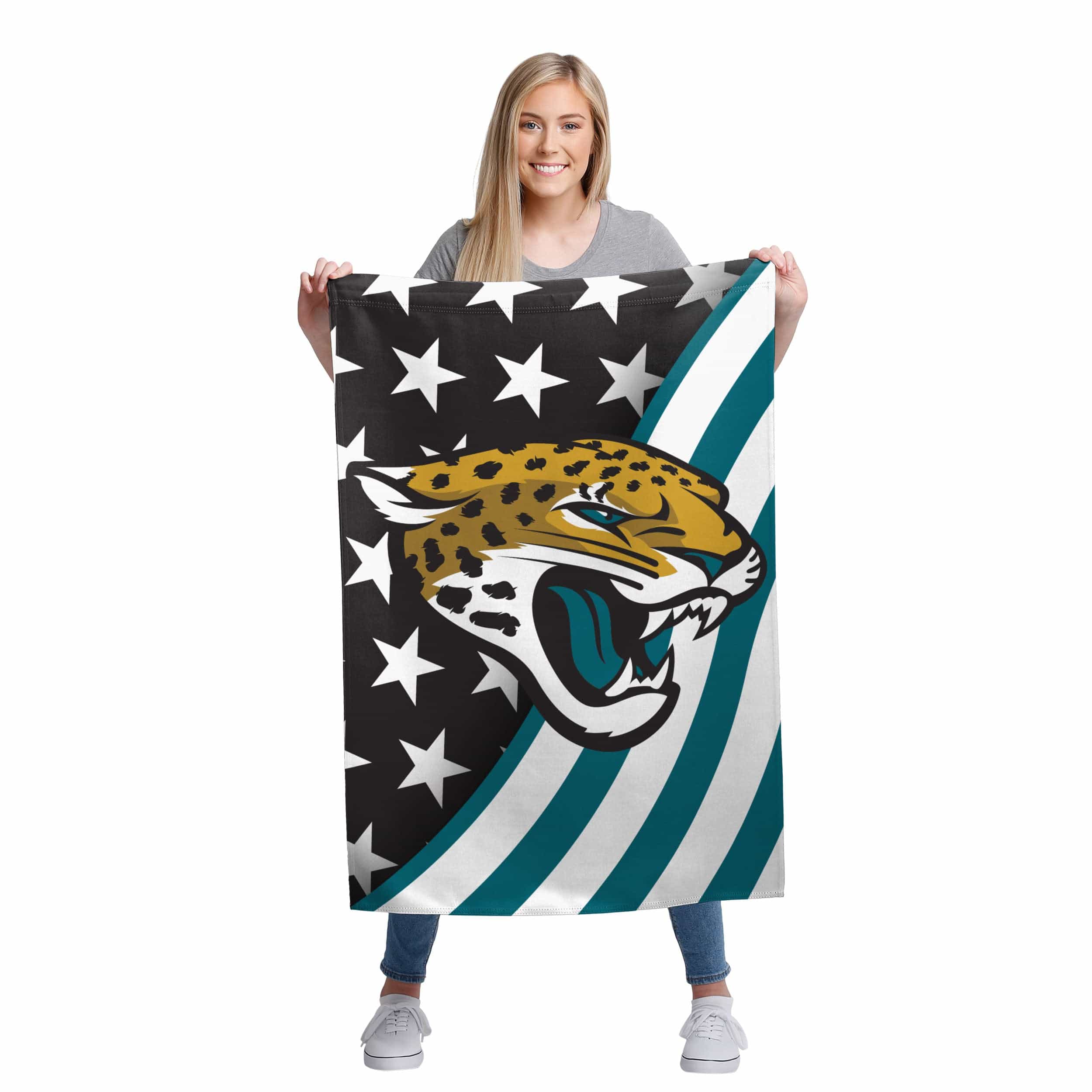 Jacksonville Jaguars NFL Americana Vertical Flag - Image 2
