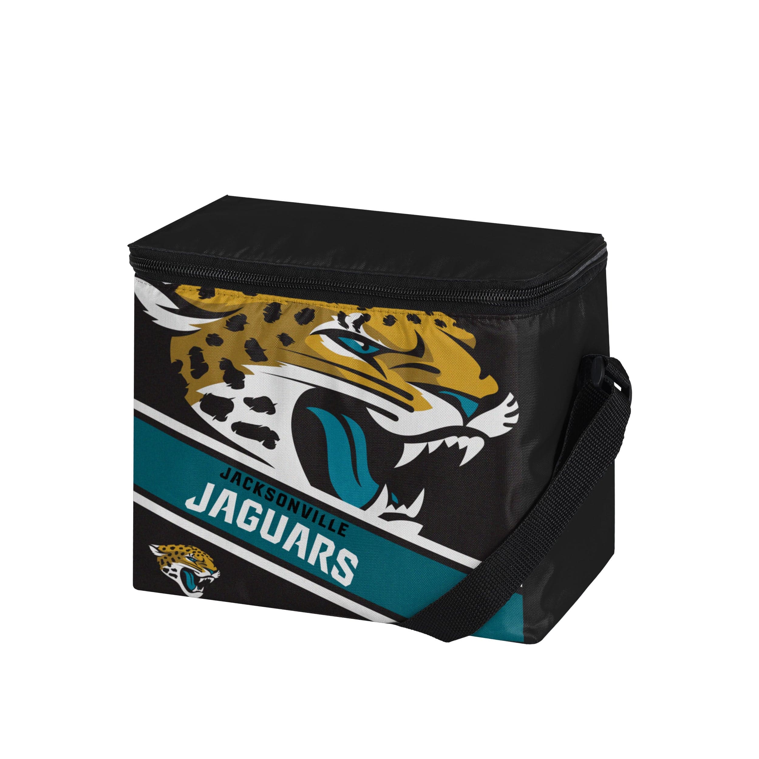 Jacksonville Jaguars NFL Big Logo Stripe 6 Pack Cooler - Image 2
