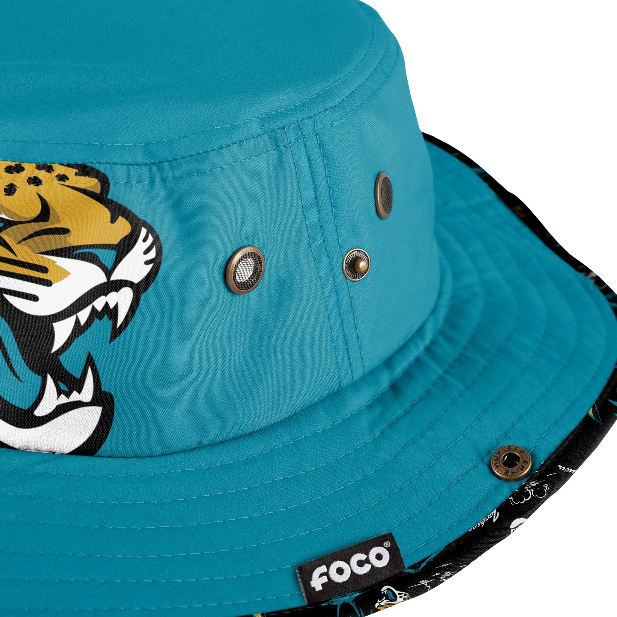 Jacksonville Jaguars NFL Cropped Big Logo Hybrid Boonie Hat - Image 4