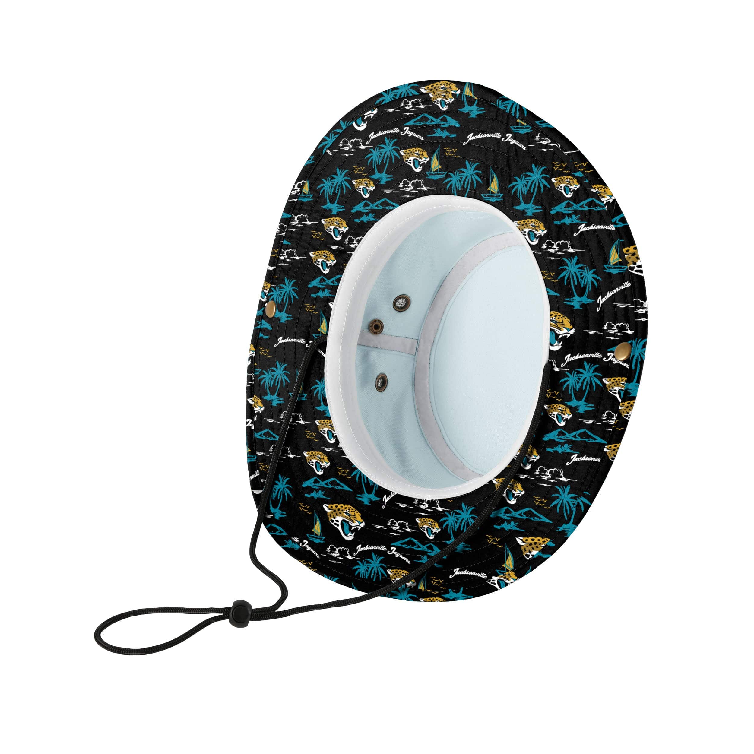 Jacksonville Jaguars NFL Cropped Big Logo Hybrid Boonie Hat - Image 5