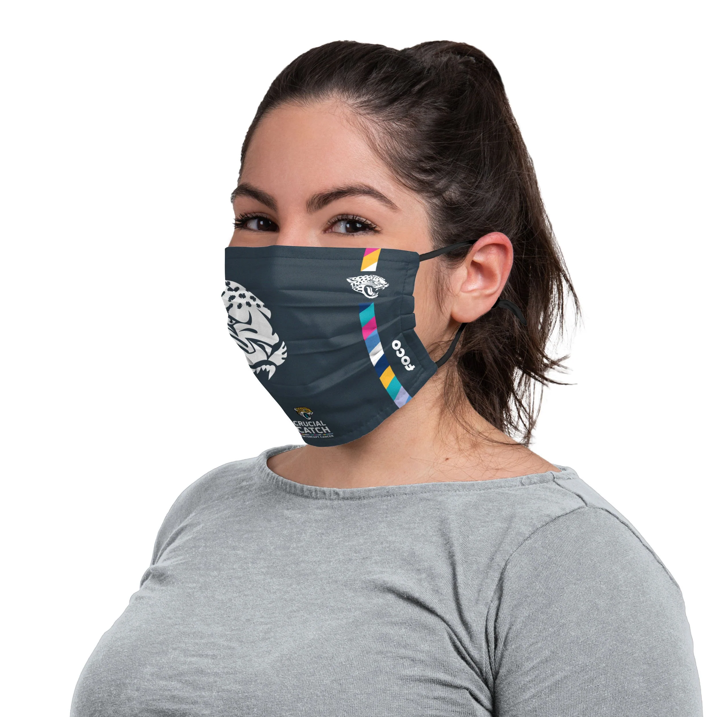 Jacksonville Jaguars NFL Crucial Catch Adjustable Face Cover - Image 3