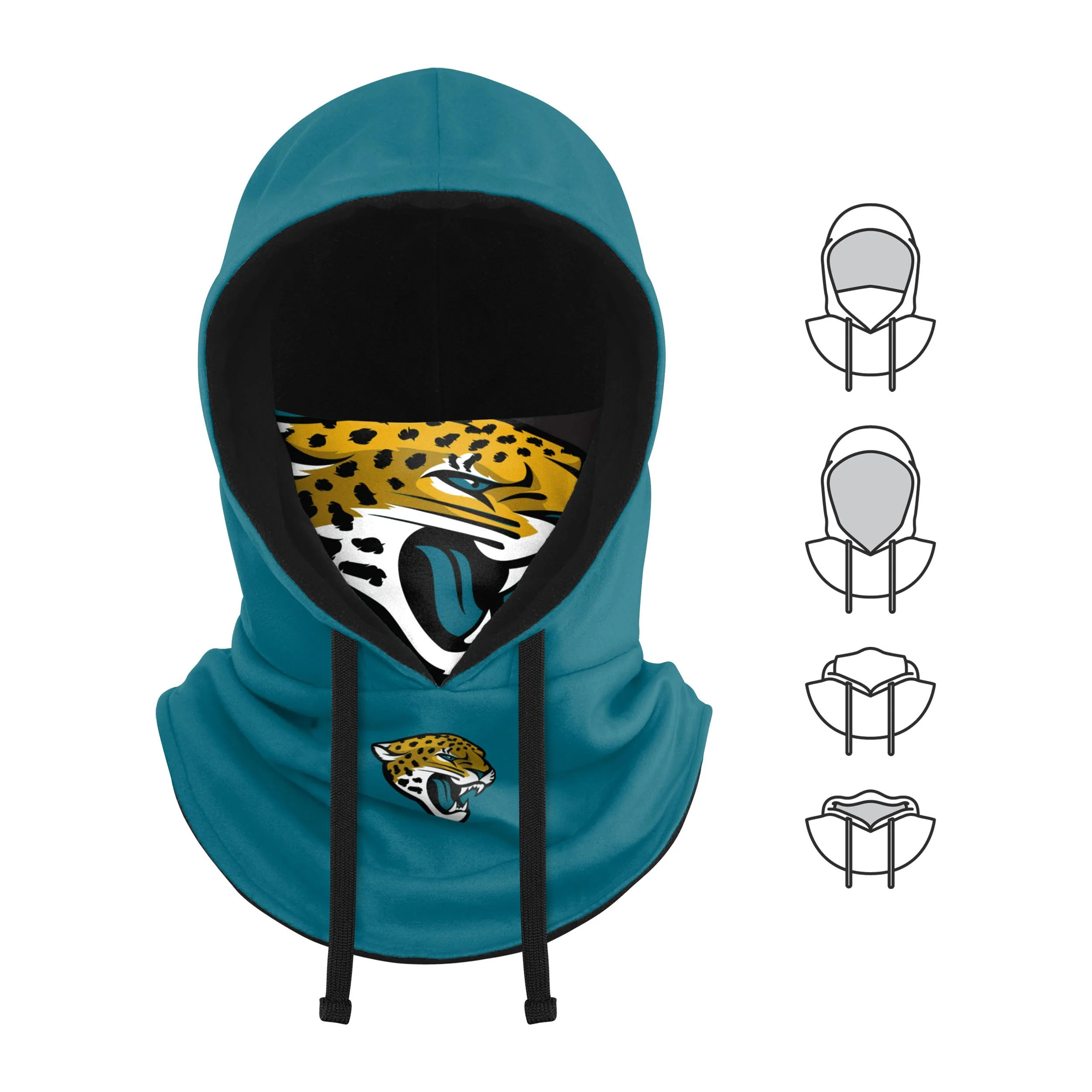 Jacksonville Jaguars NFL Drawstring Hooded Gaiter - Image 5