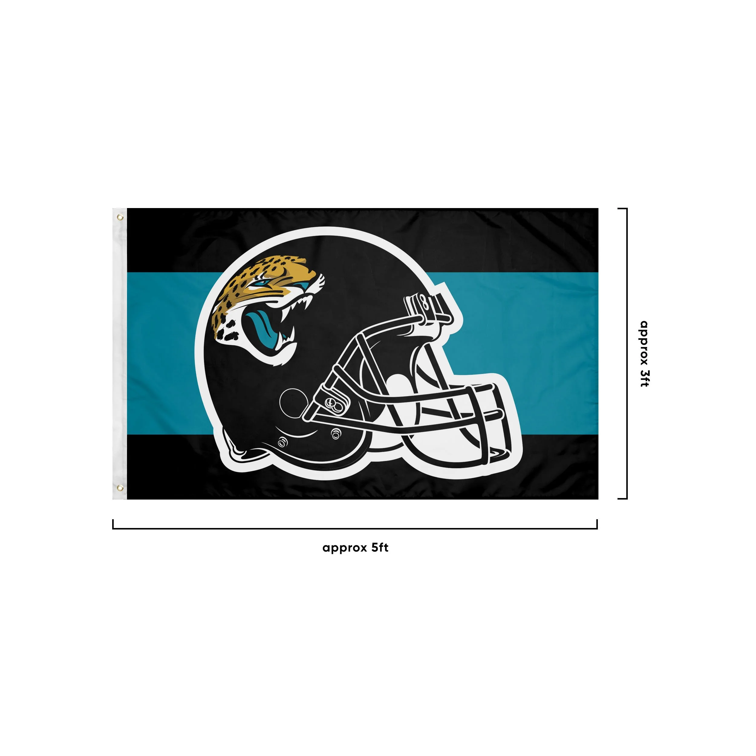 Jacksonville Jaguars NFL Helmet Horizontal Flag - Image 3