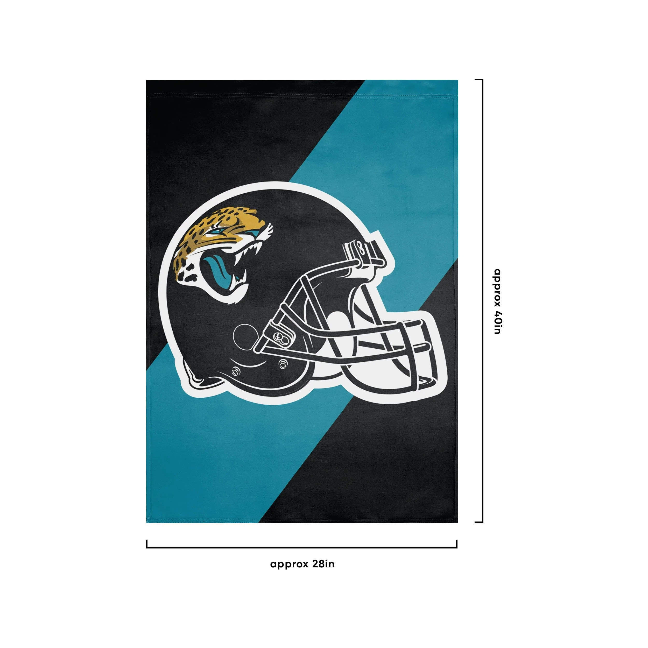 Jacksonville Jaguars NFL Helmet Vertical Flag - Image 3