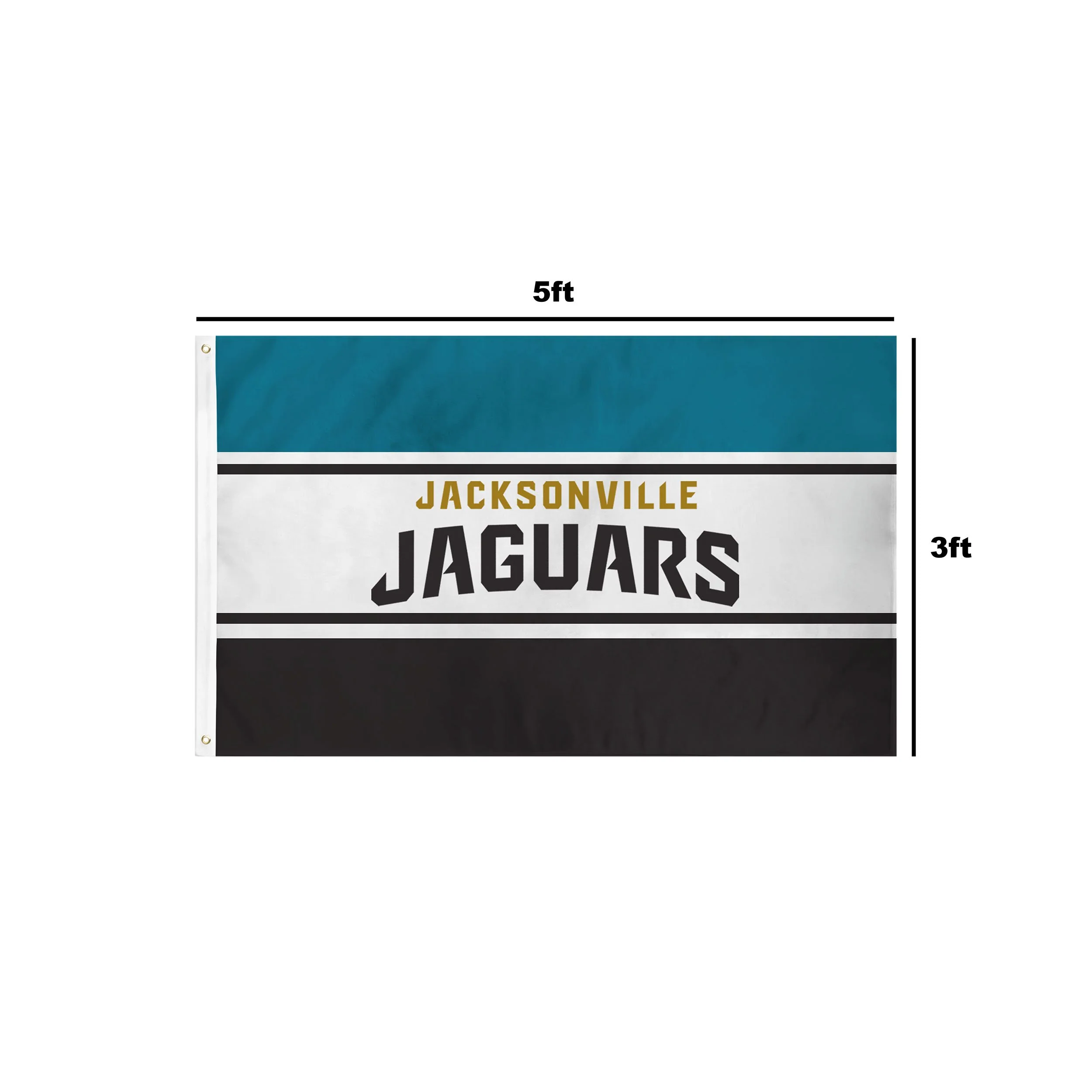 Jacksonville Jaguars NFL Horizontal Flag - Image 3