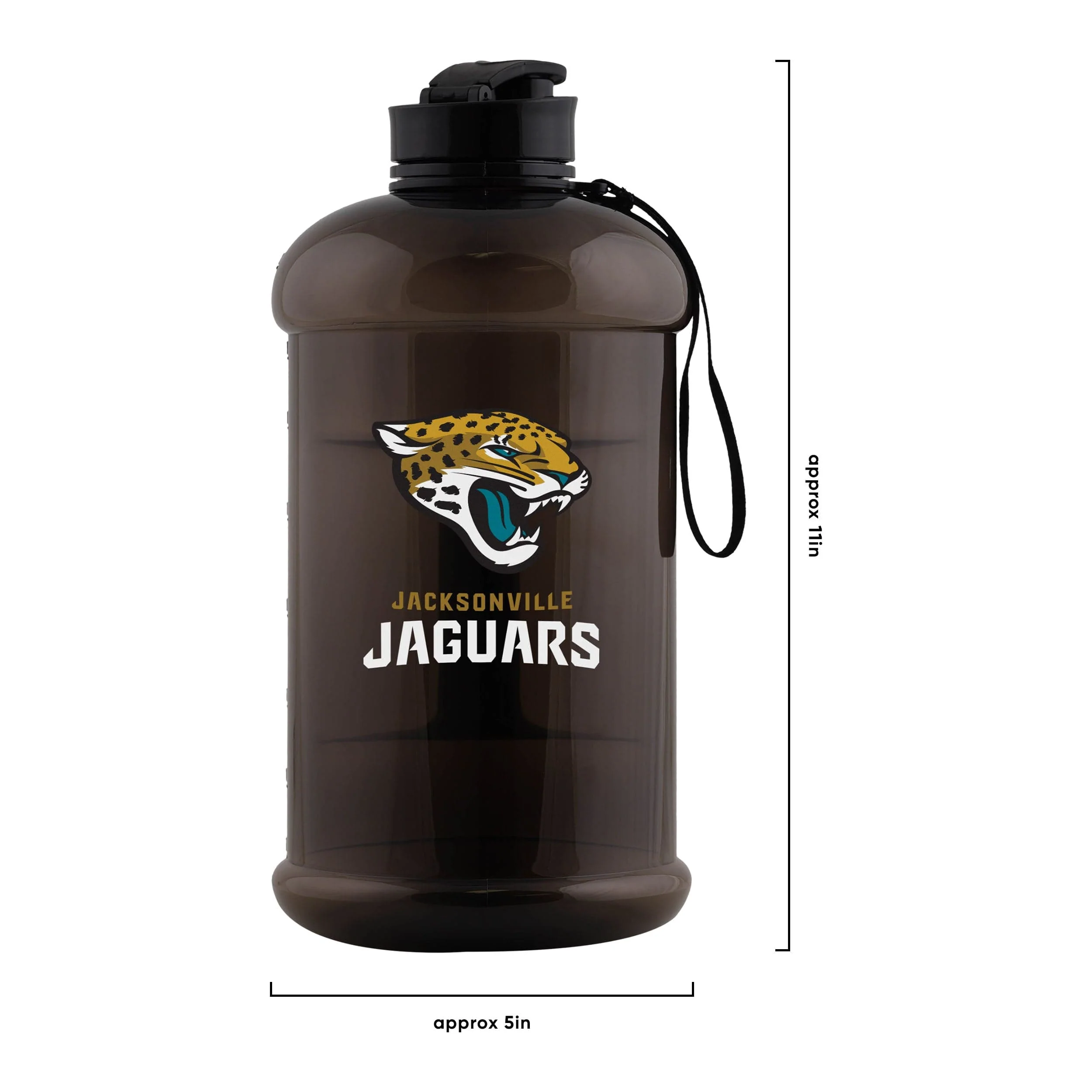 Jacksonville Jaguars NFL Large Team Color Clear Sports Bottle - Image 5