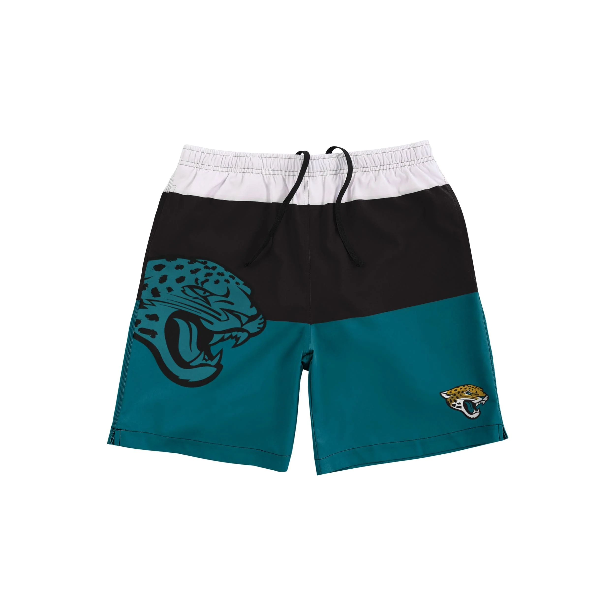 Jacksonville Jaguars NFL Mens 3 Stripe Big Logo Swimming Trunks - Image 4