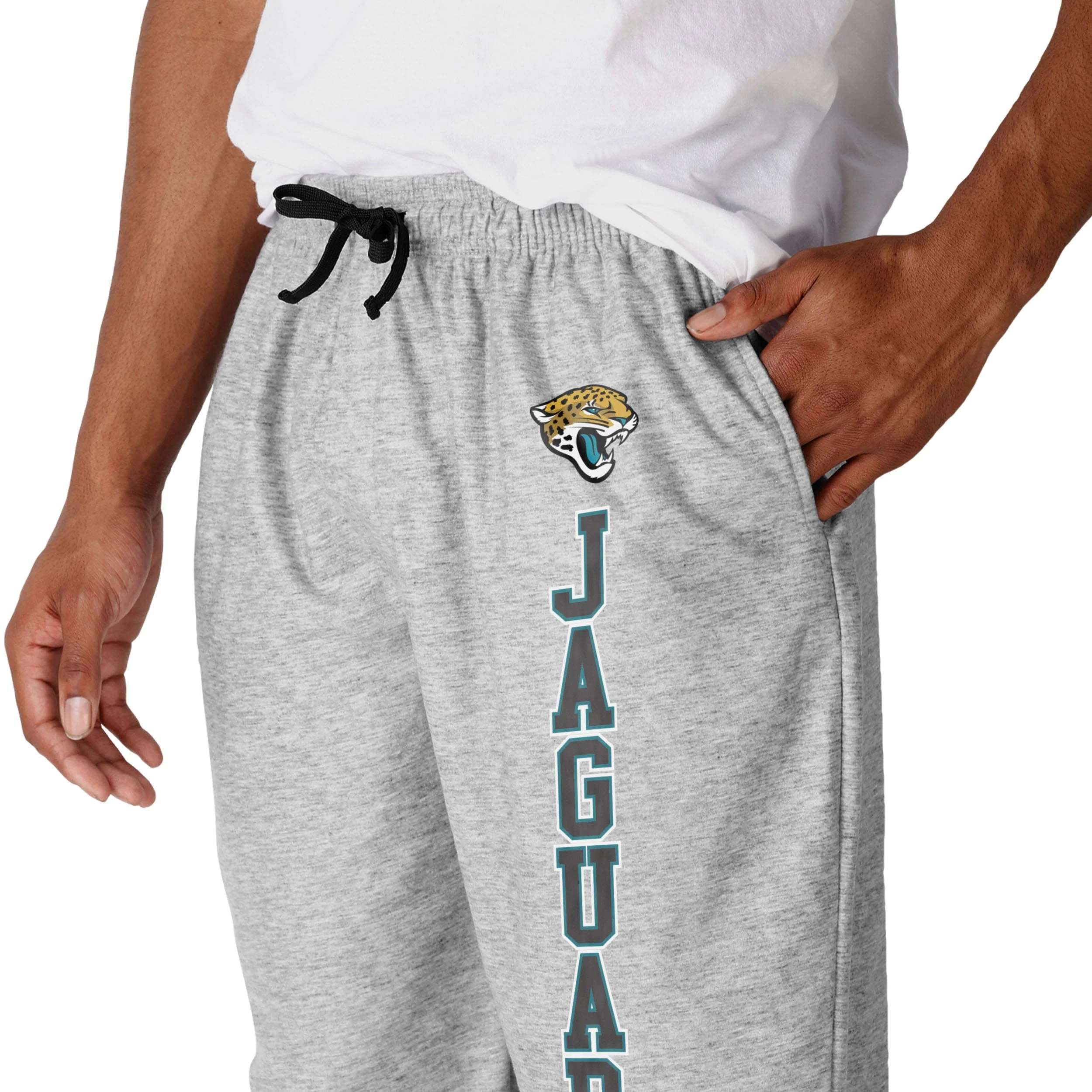 Jacksonville Jaguars NFL Mens Athletic Gray Lounge Pants - Image 3