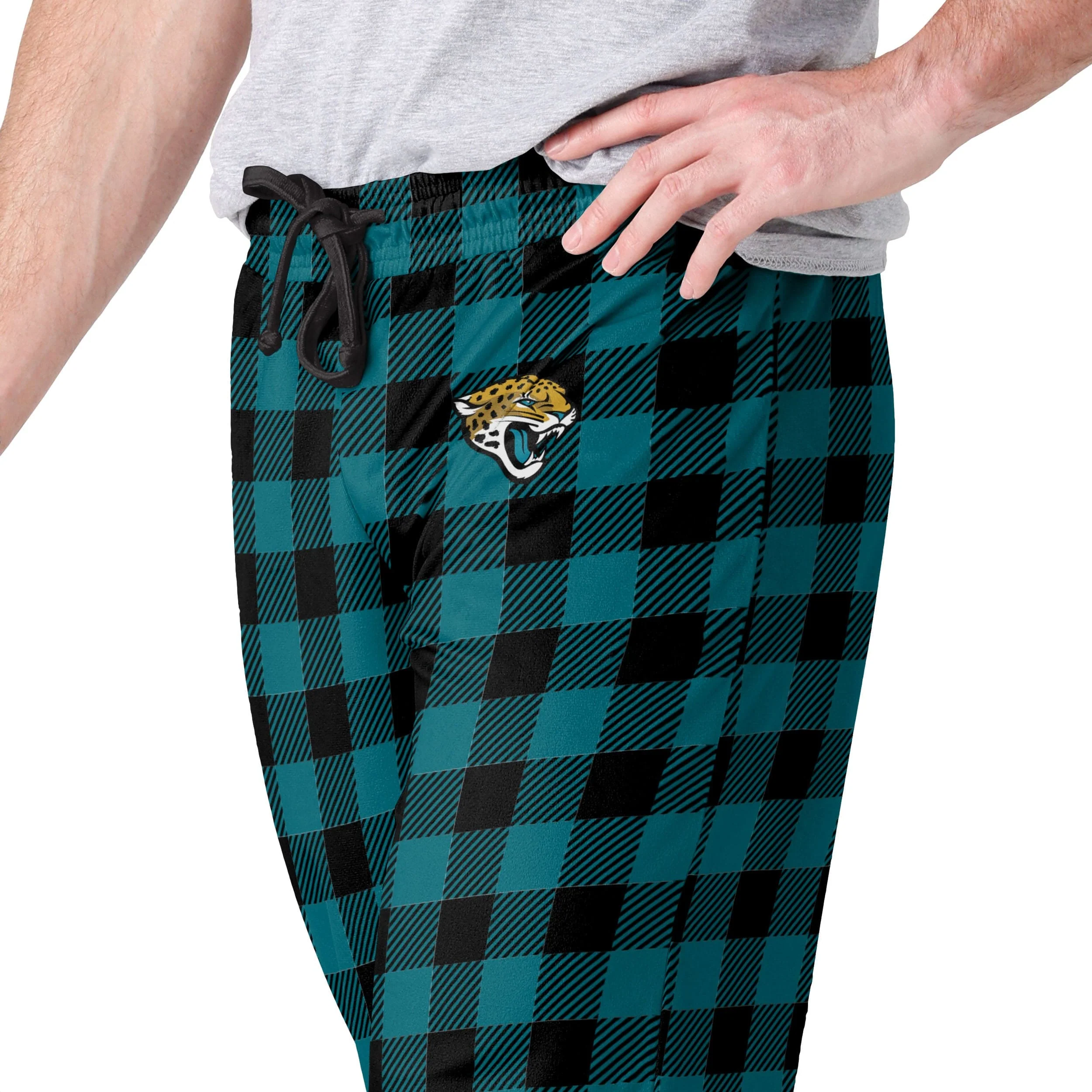 Jacksonville Jaguars NFL Mens Buffalo Check Lounge Pants - Image 3