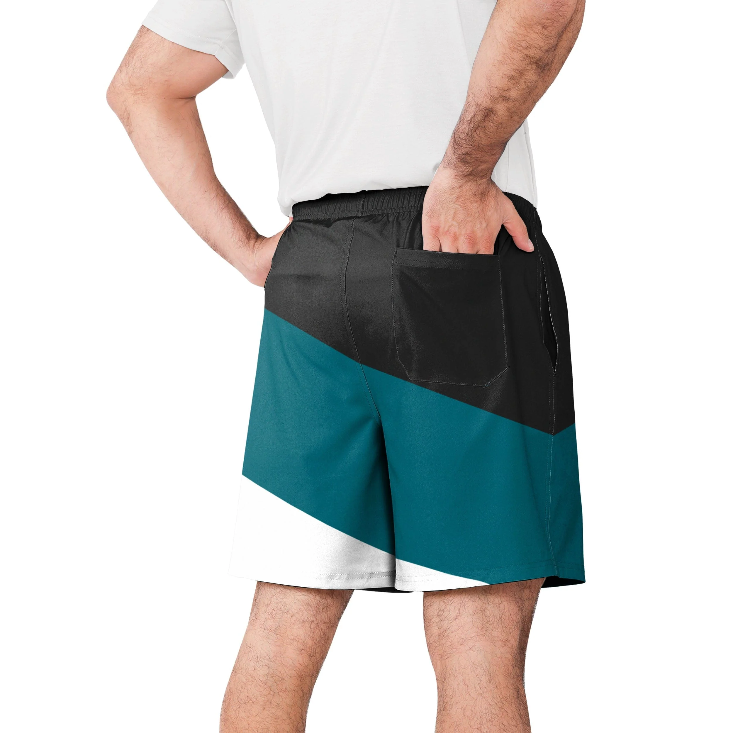 Jacksonville Jaguars NFL Mens Colorblock Double Down Liner Training Shorts - Image 3