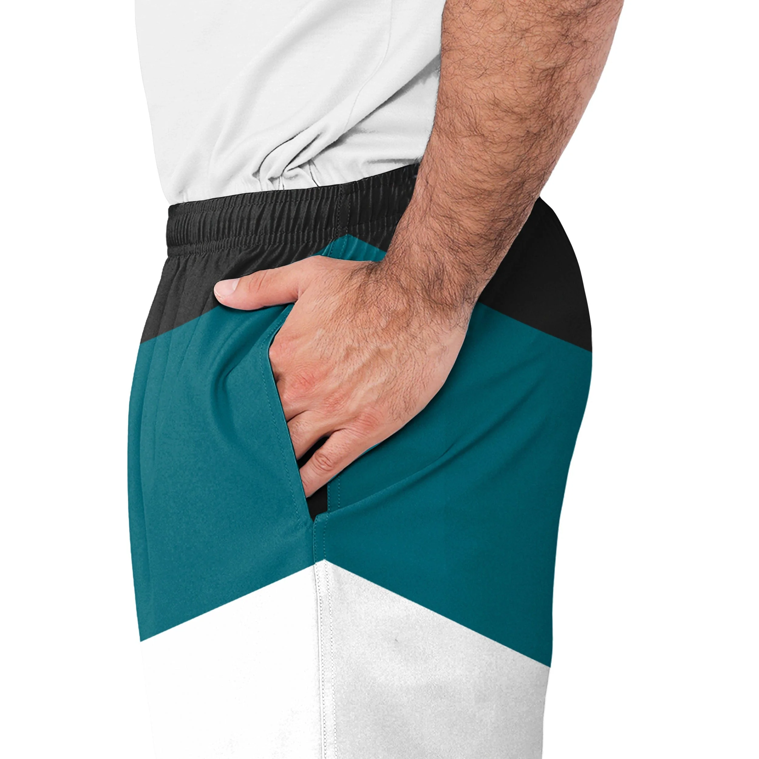 Jacksonville Jaguars NFL Mens Colorblock Double Down Liner Training Shorts - Image 4