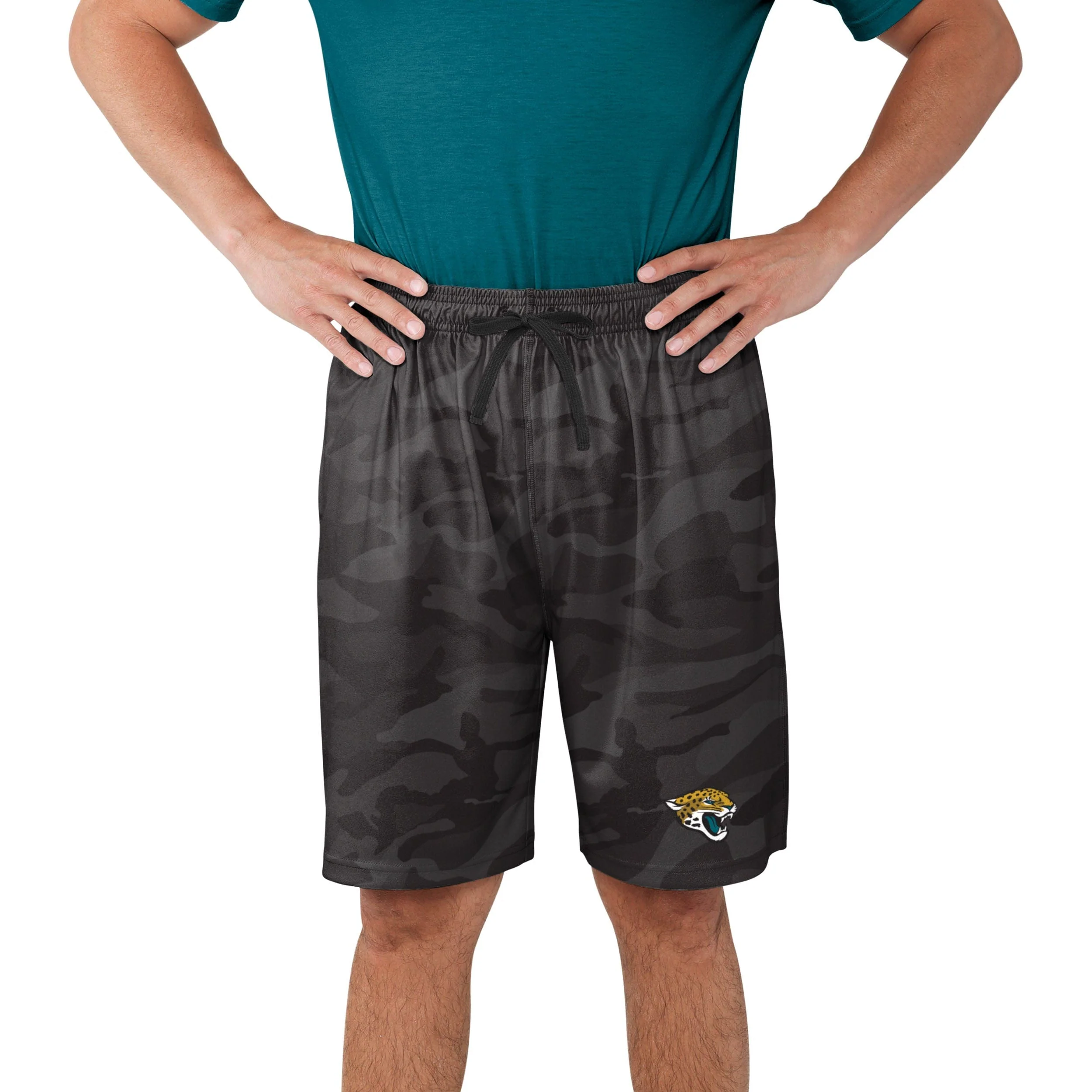 Jacksonville Jaguars NFL Mens Cool Camo Training Shorts - Image 2