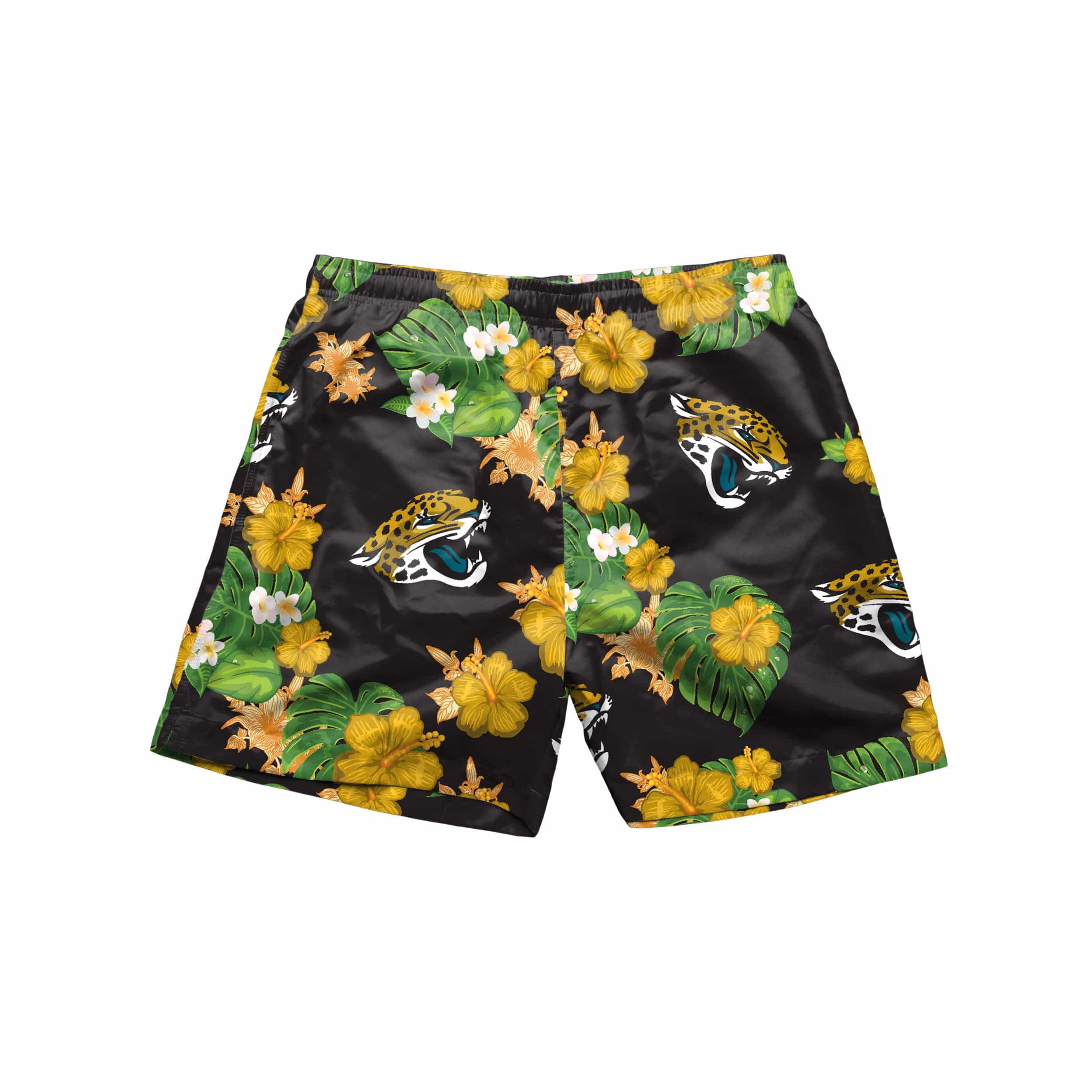 Jacksonville Jaguars NFL Mens Floral Slim Fit 5.5" Swimming Suit Trunks - Image 4