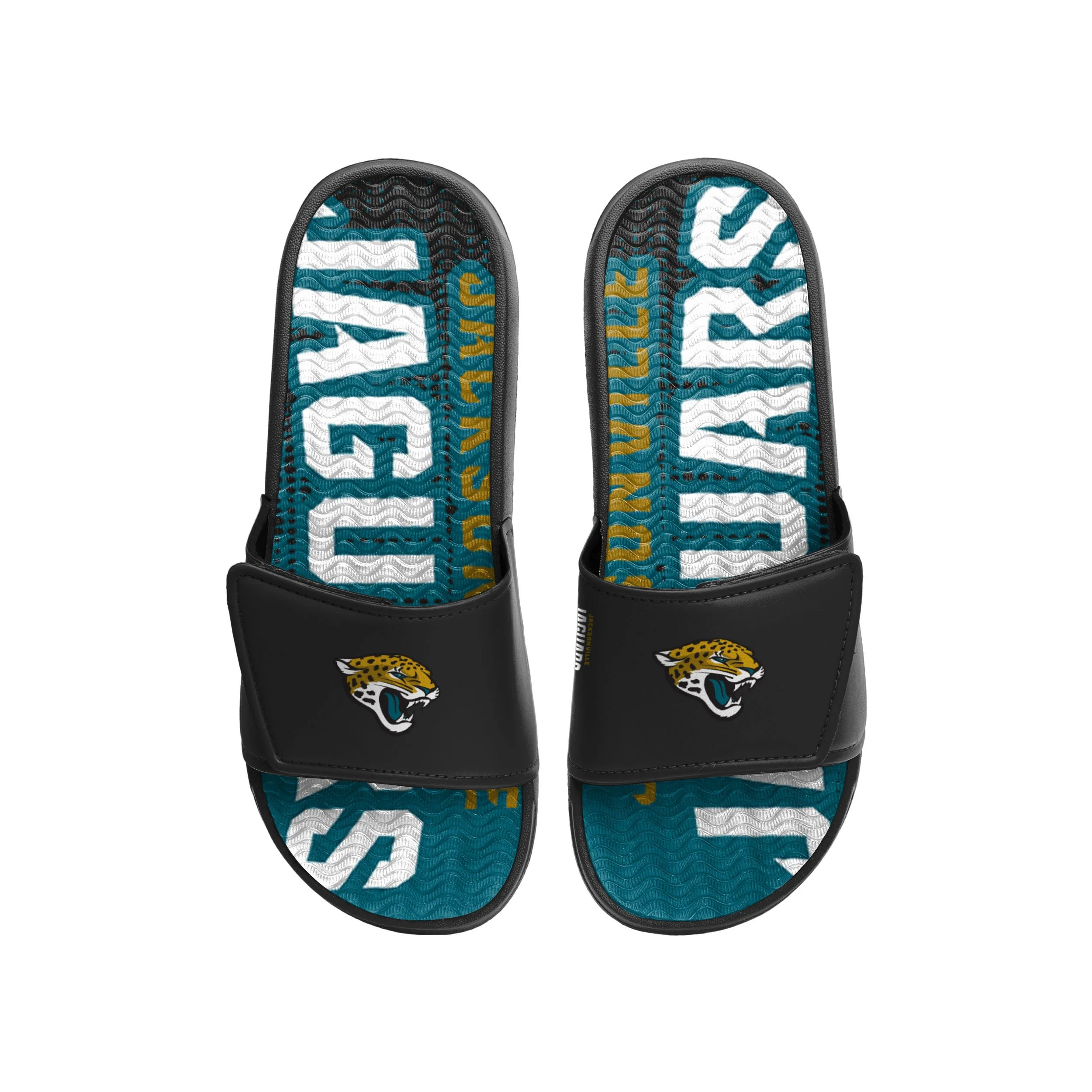 Jacksonville Jaguars NFL Mens Gradient Wordmark Gel Slide - Image 2
