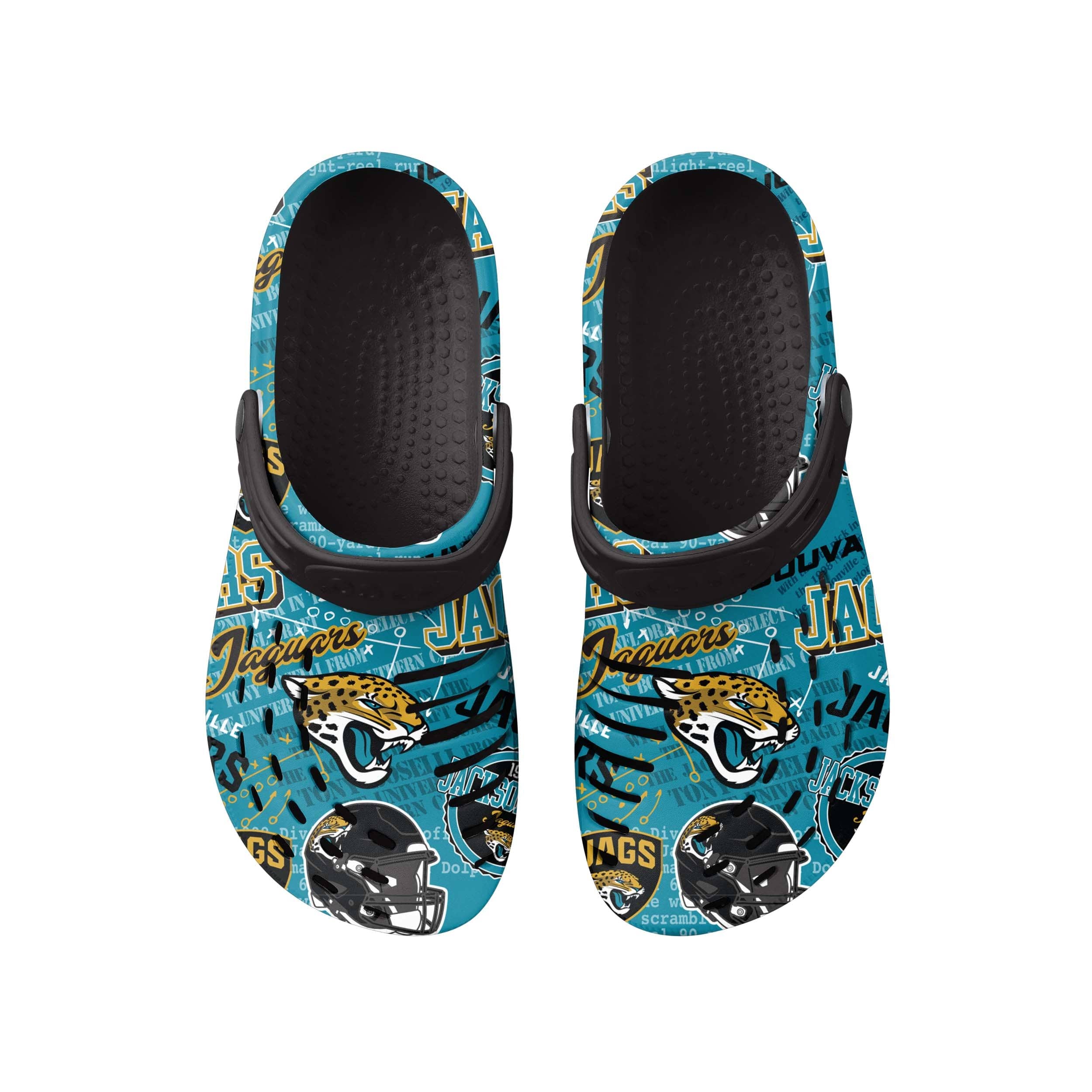Jacksonville Jaguars NFL Mens Historic Print Clog With Strap - Image 4