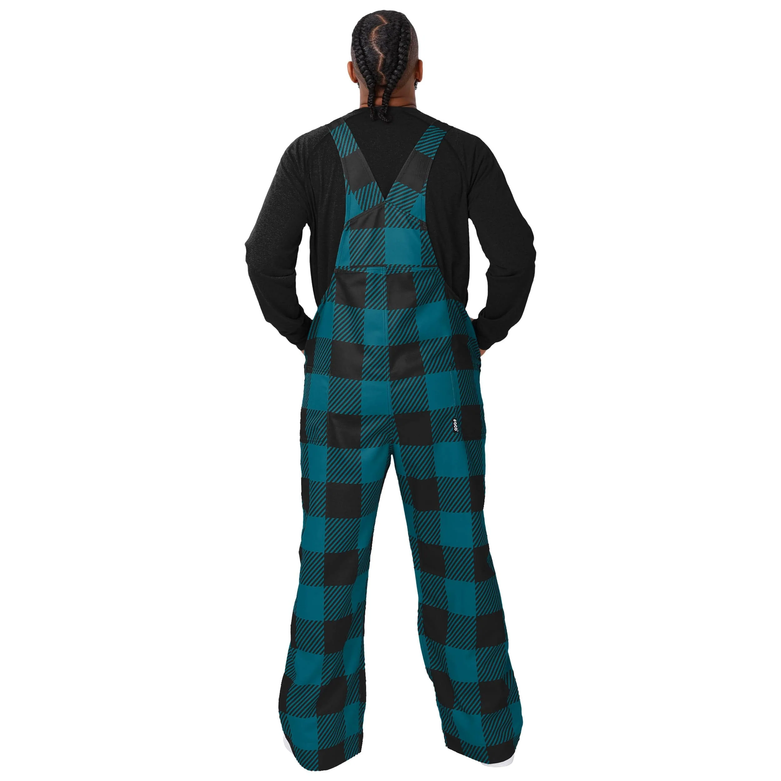 Jacksonville Jaguars NFL Mens Plaid Bib Overalls - Image 2