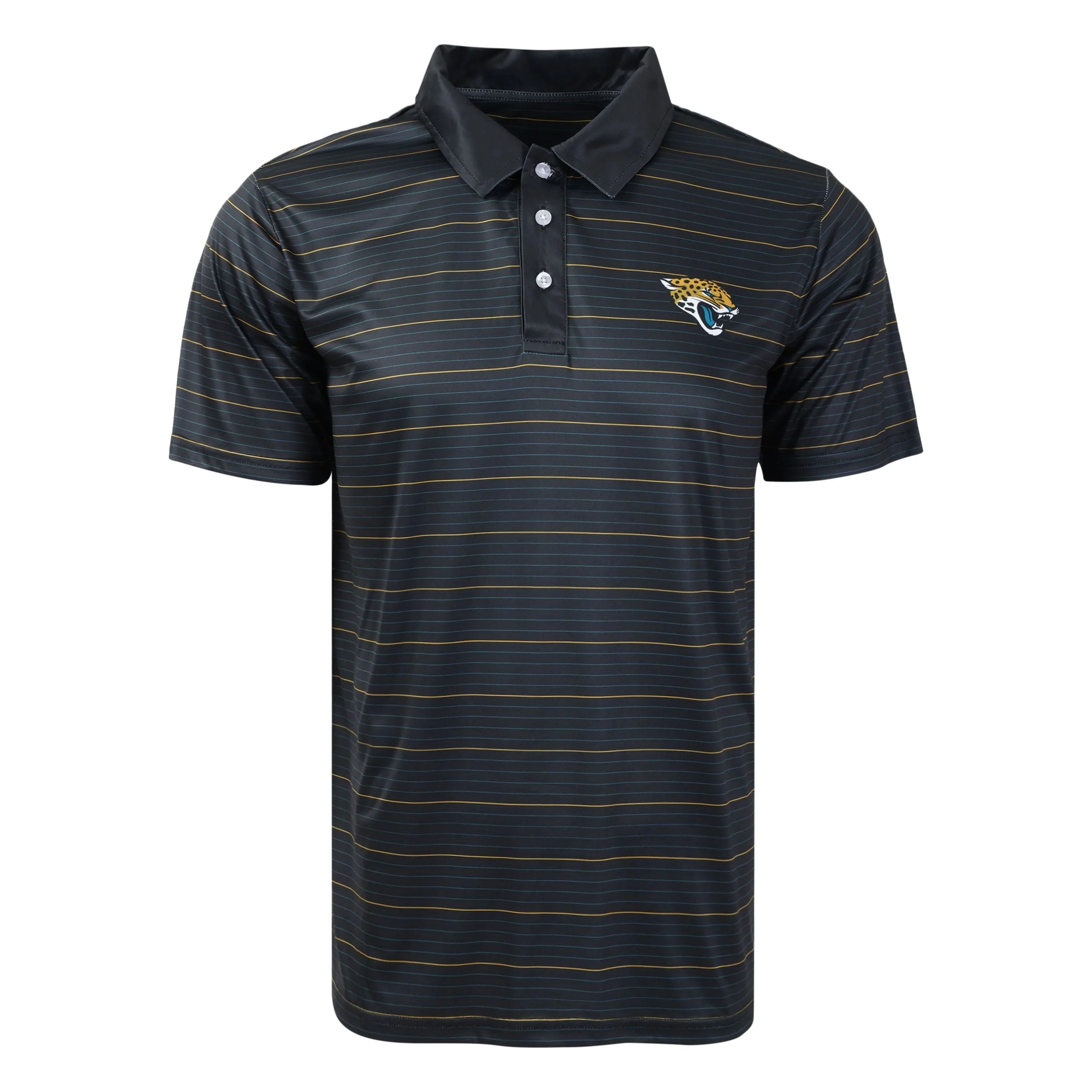 Jacksonville Jaguars NFL Mens Striped Polyester Polo - Image 3