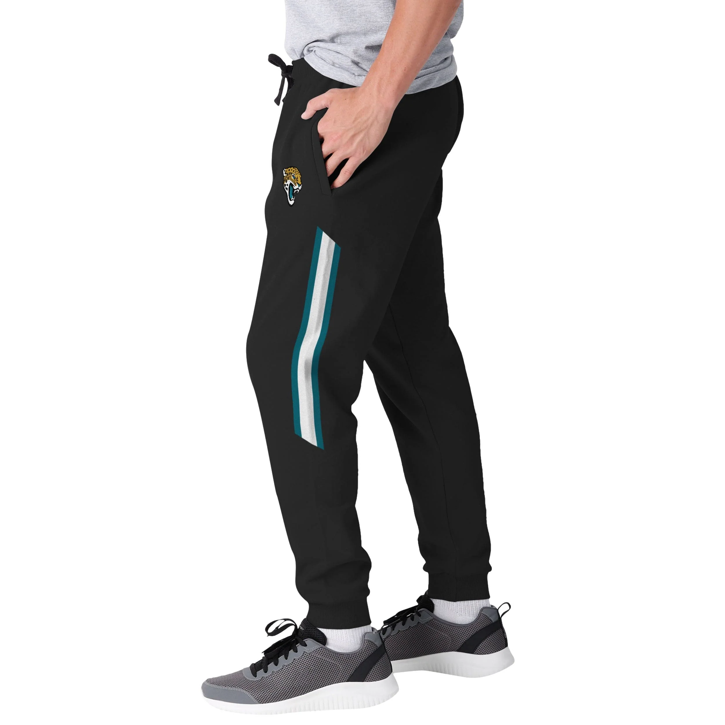 Jacksonville Jaguars NFL Mens Team Stripe Joggers - Image 2