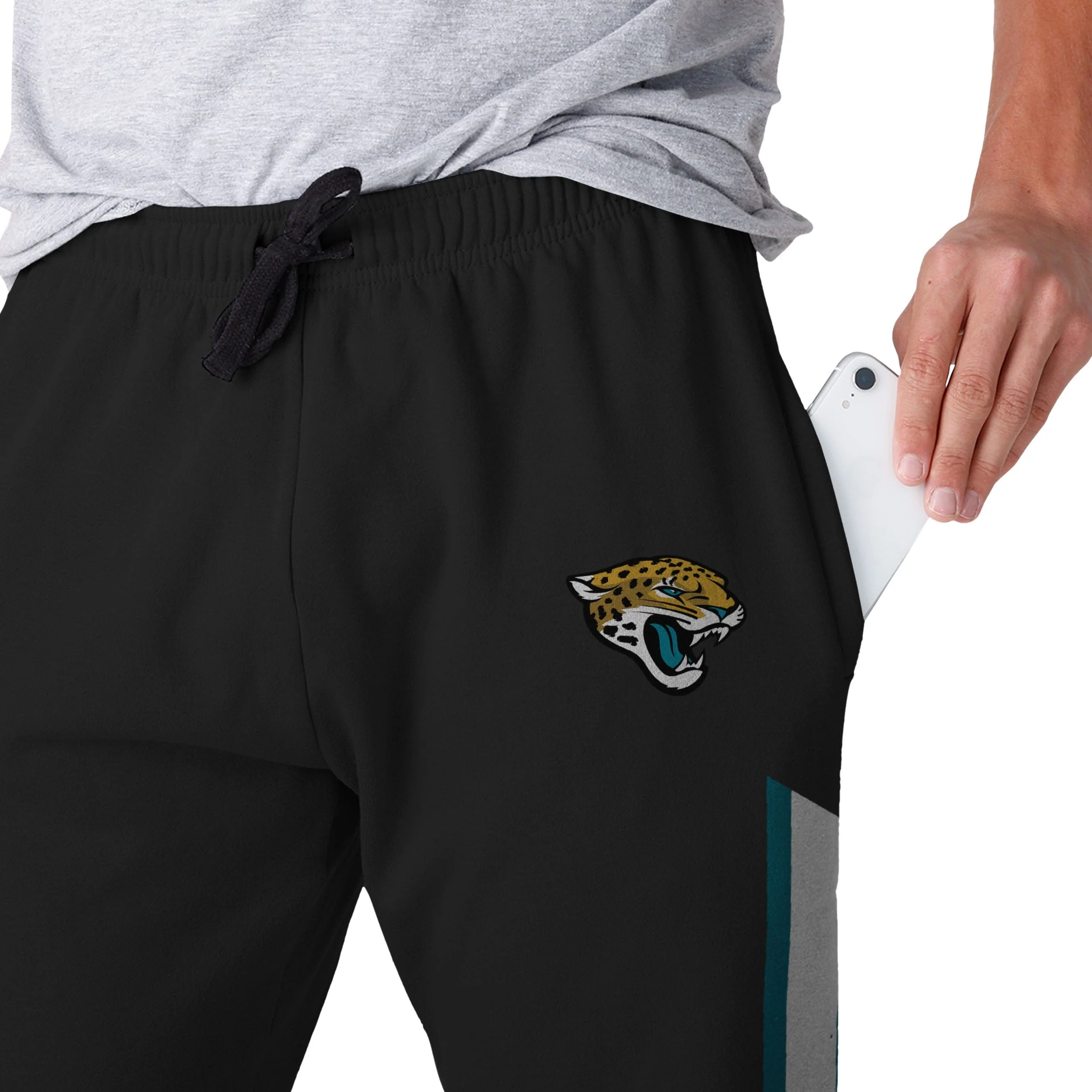 Jacksonville Jaguars NFL Mens Team Stripe Joggers - Image 4