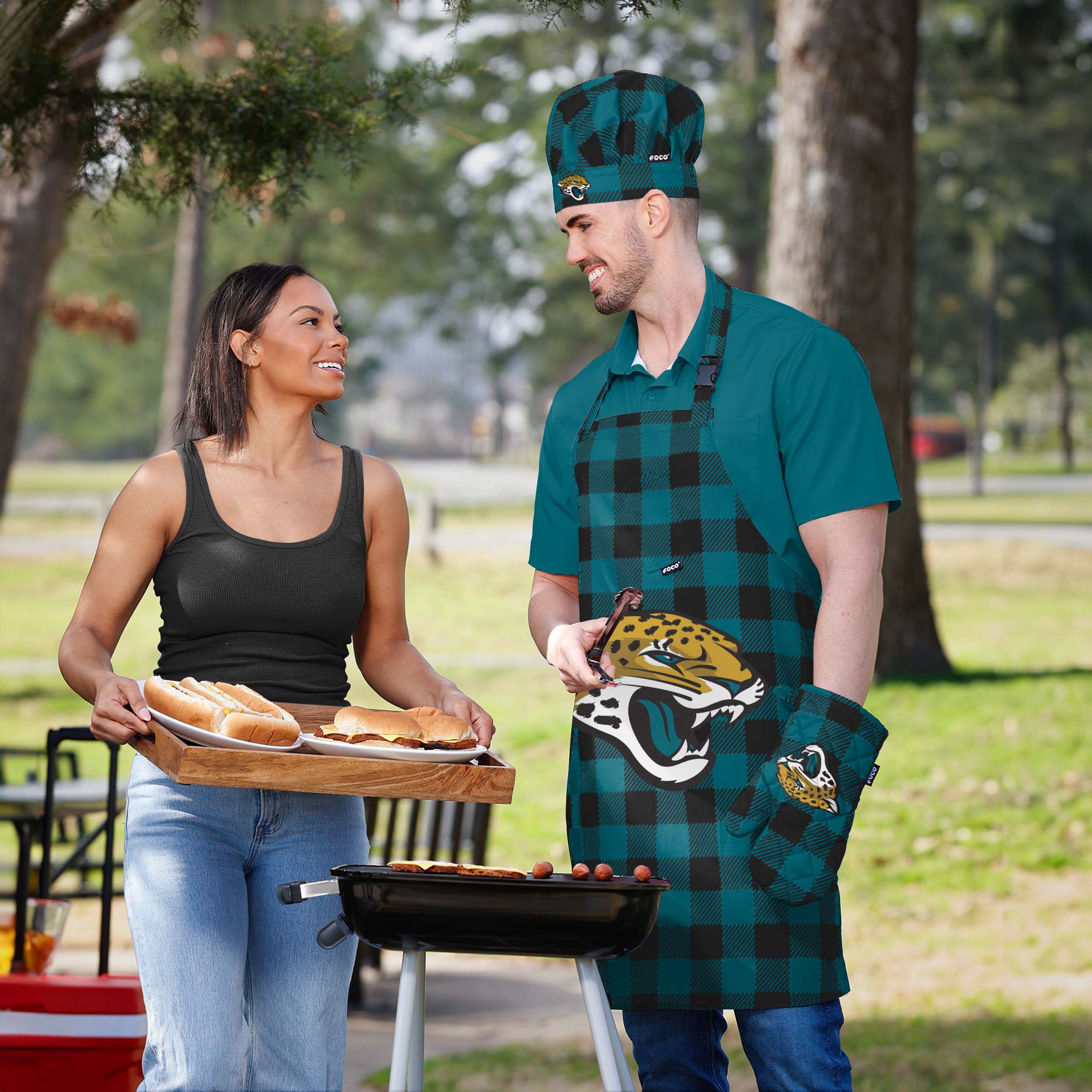 Jacksonville Jaguars NFL Plaid Chef Set - Image 5