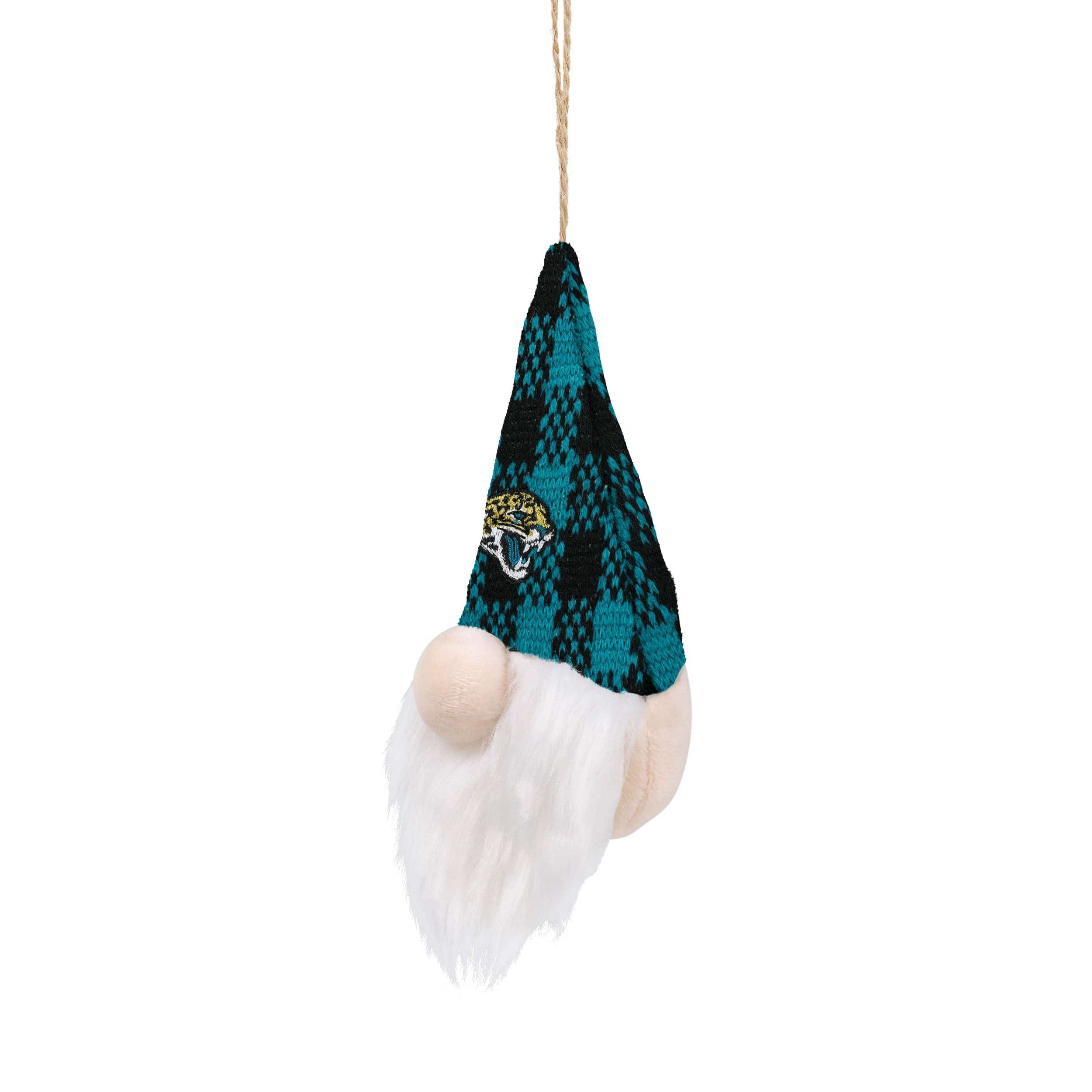 Jacksonville Jaguars NFL Plaid Hat Plush Gnome Ornament - Image 2