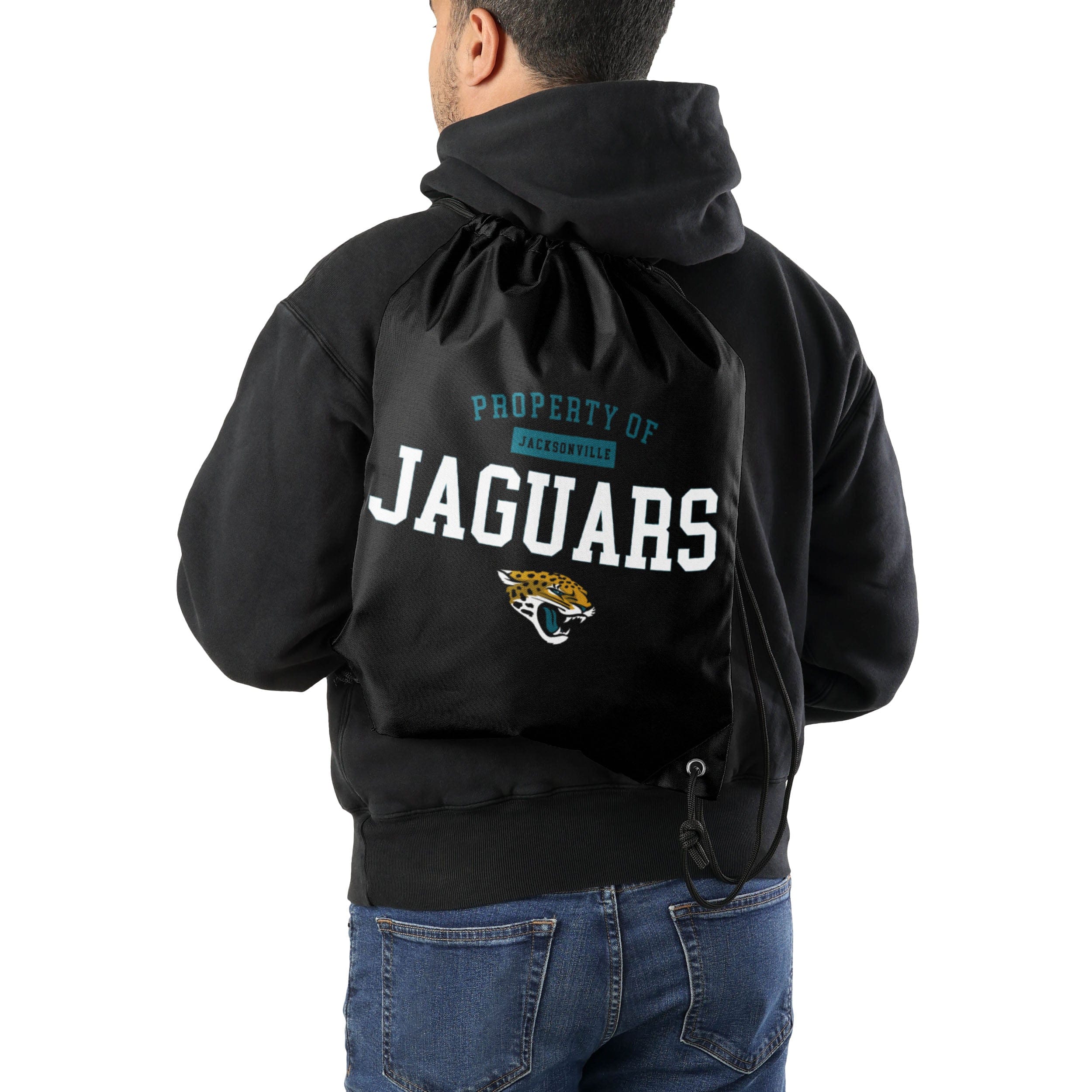 Jacksonville Jaguars NFL Property Of Drawstring Backpack - Image 2