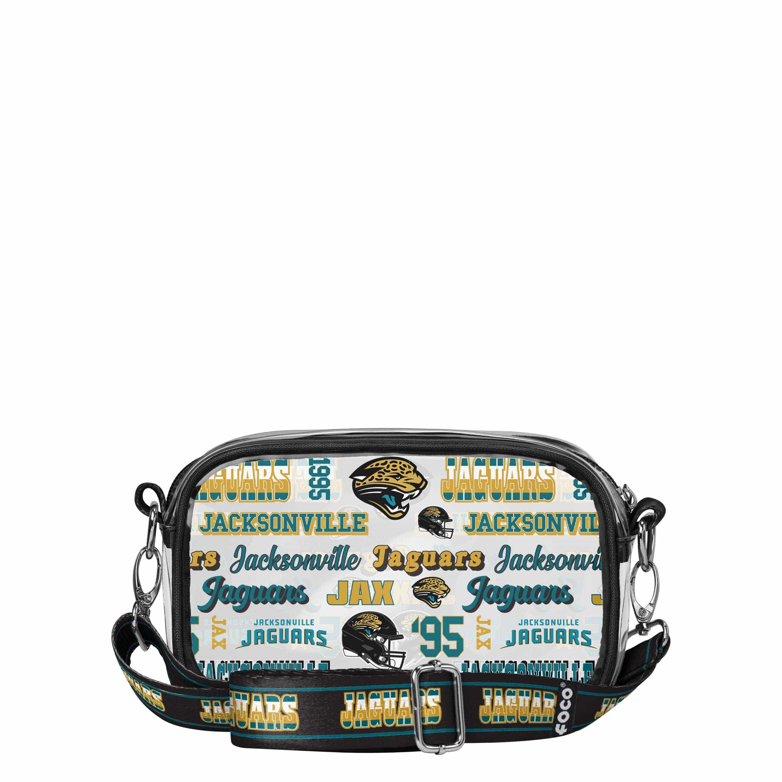 Jacksonville Jaguars NFL Repeat Retro Print Clear Crossbody Bag - Image 5
