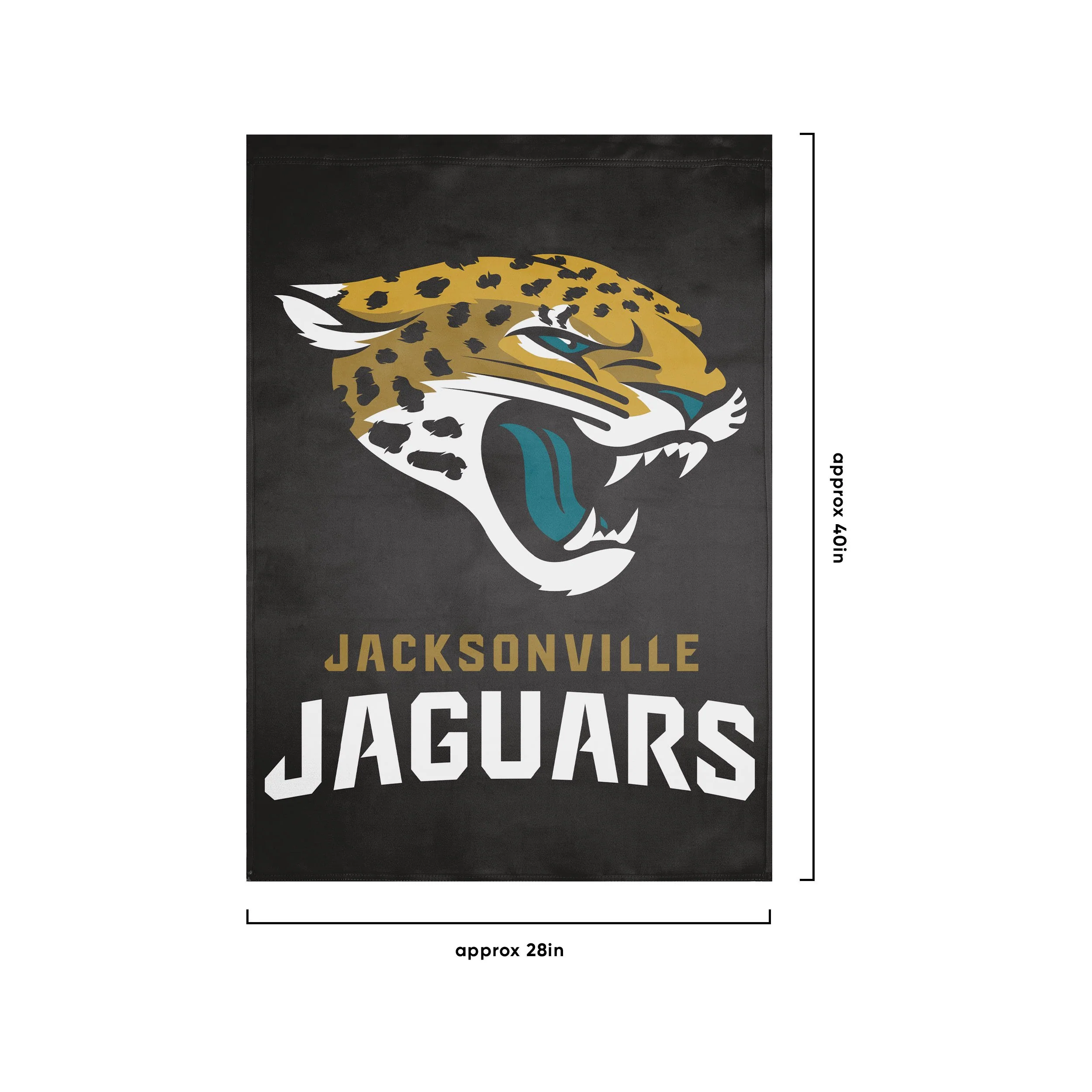 Jacksonville Jaguars NFL Solid Vertical Flag - Image 3
