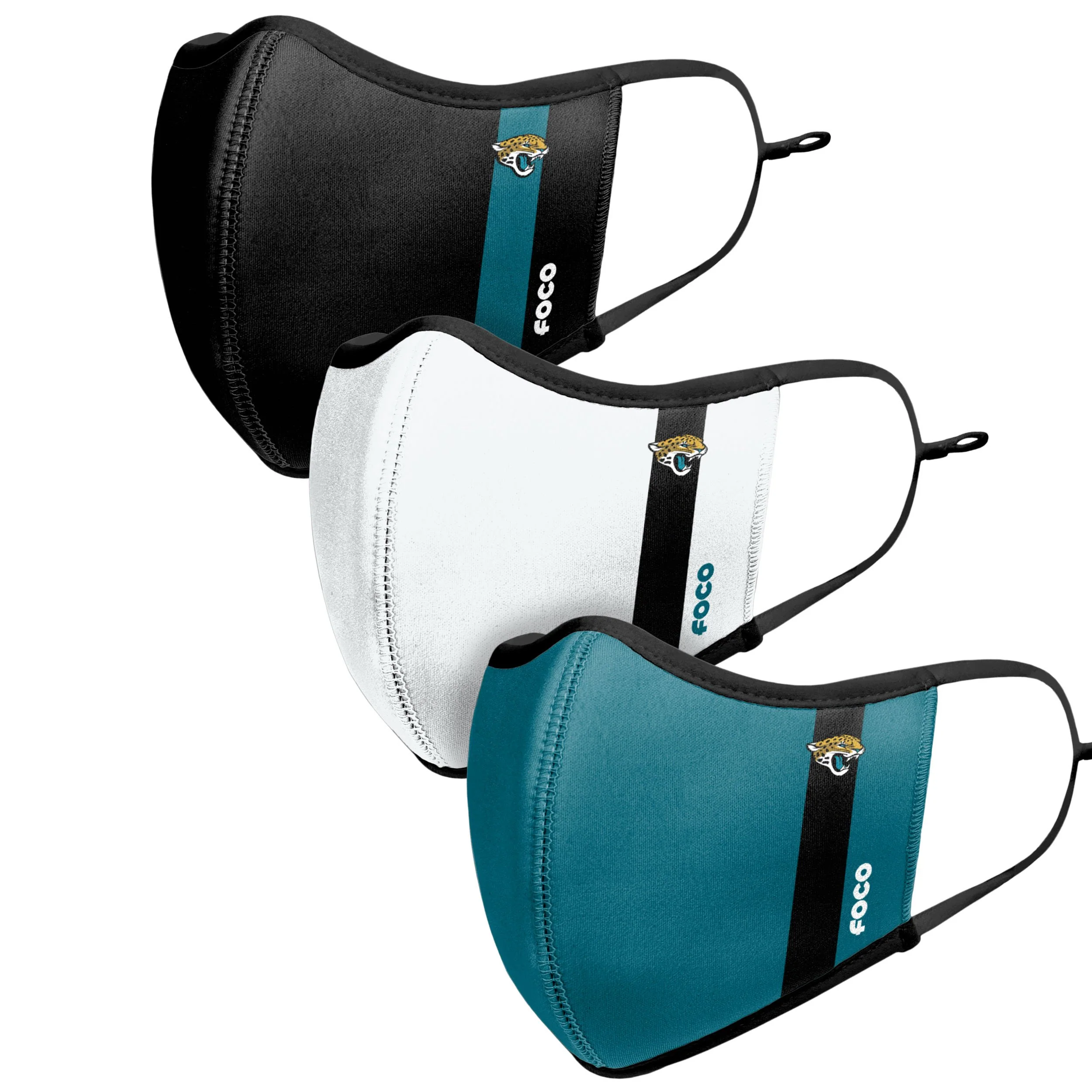 Jacksonville Jaguars NFL Sport 3 Pack Face Cover - Image 4