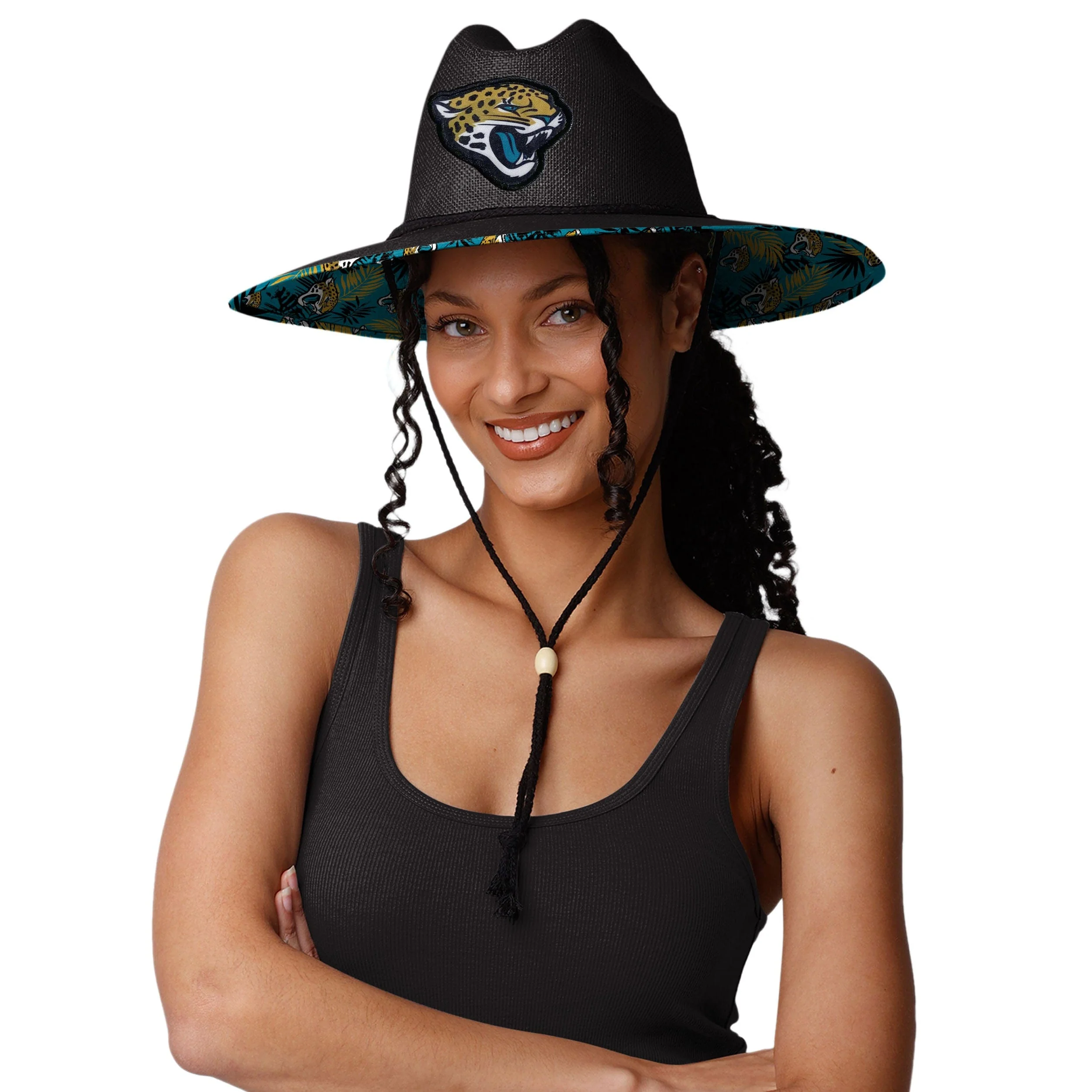 Jacksonville Jaguars NFL Team Color Straw Hat - Image 4